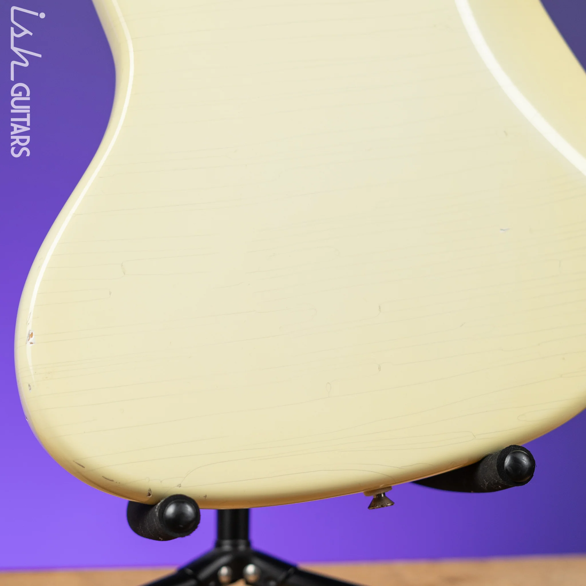 1961 Fender Jazz Bass Refin Stacked Knobs Olympic White - Image 14