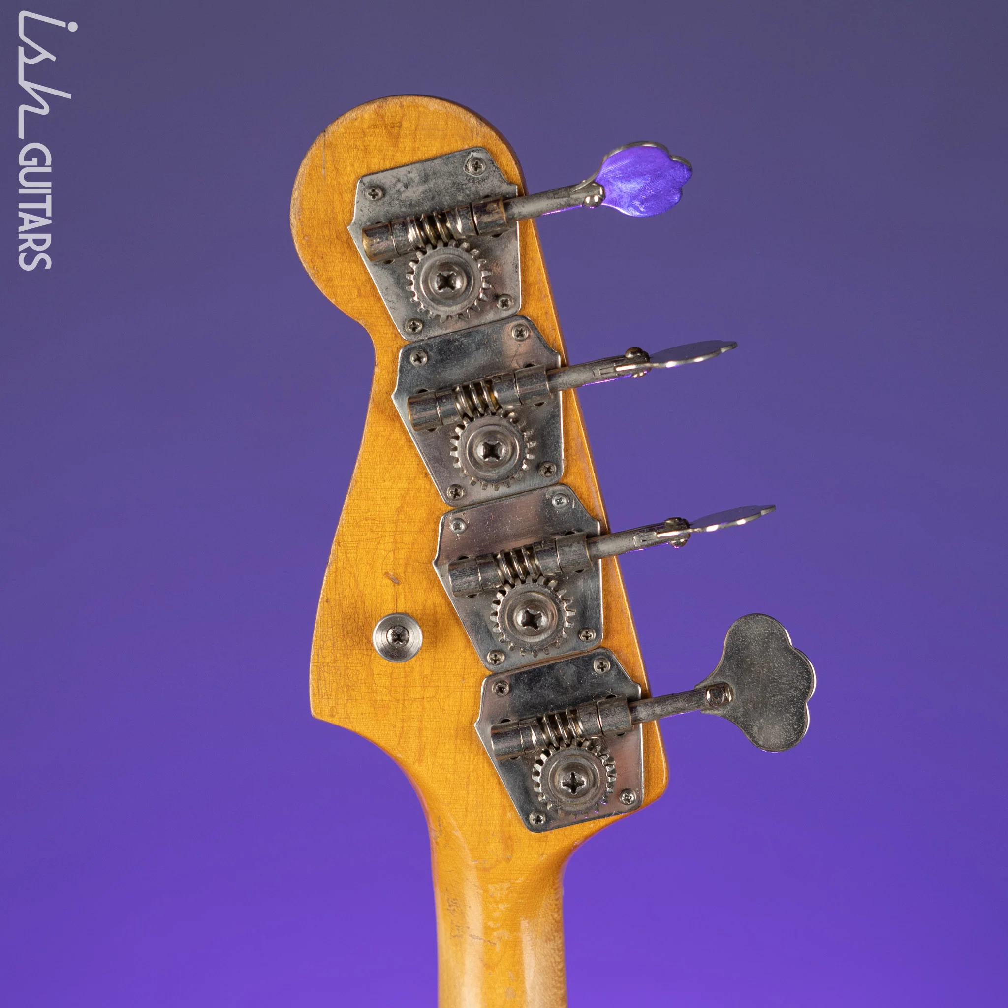 1961 Fender Jazz Bass Refin Stacked Knobs Olympic White - Image 15