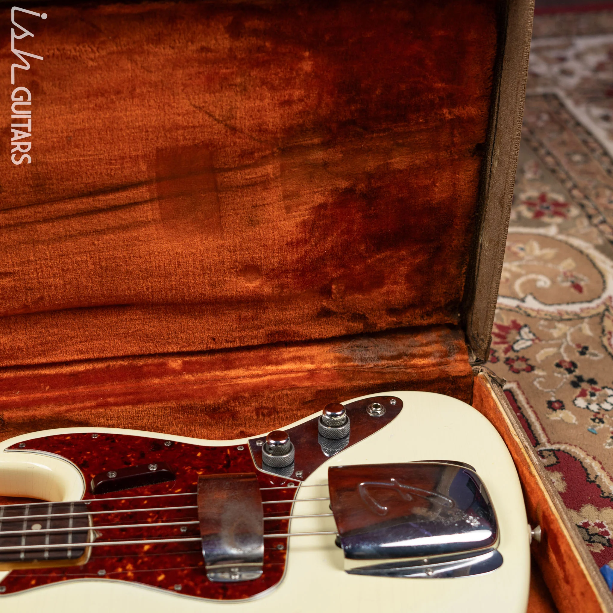 1961 Fender Jazz Bass Refin Stacked Knobs Olympic White - Image 23