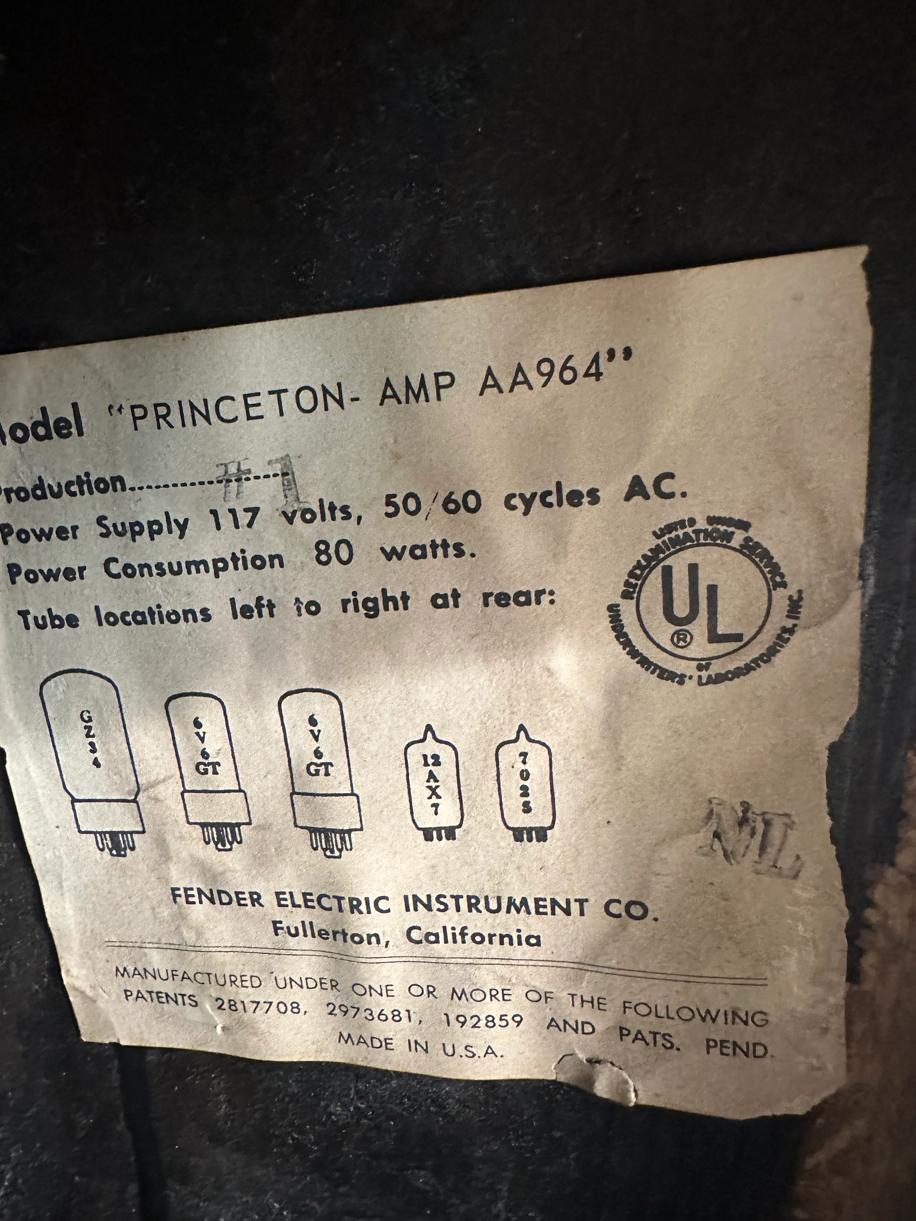 1965 Fender Princeton Combo Amplifier - Image 16