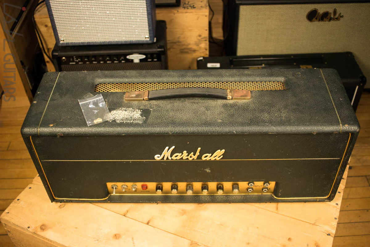 1968 Marshall Plexi Amplifier Head & 68/69 Marshall Slant 4x12 Cabinet w/ Magus Ultimate Attenuator - Image 3