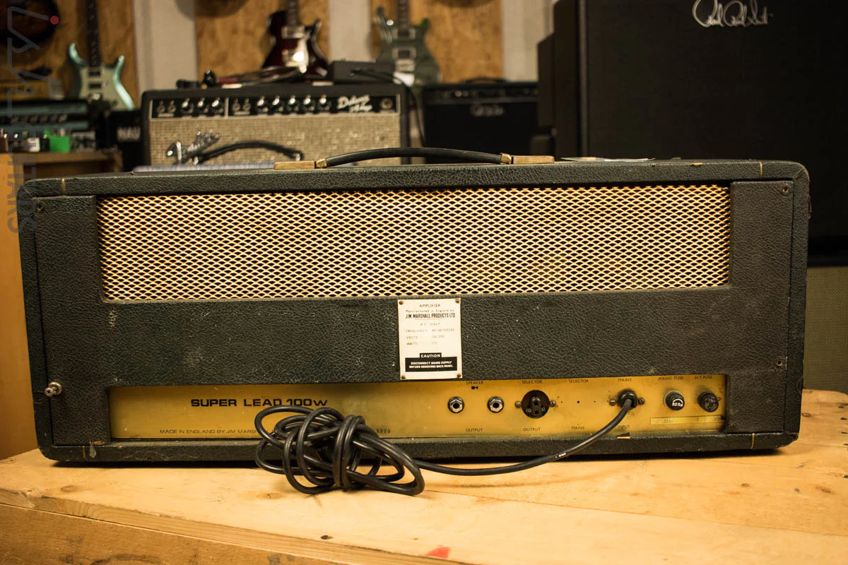 1968 Marshall Plexi Amplifier Head & 68/69 Marshall Slant 4x12 Cabinet w/ Magus Ultimate Attenuator - Image 6