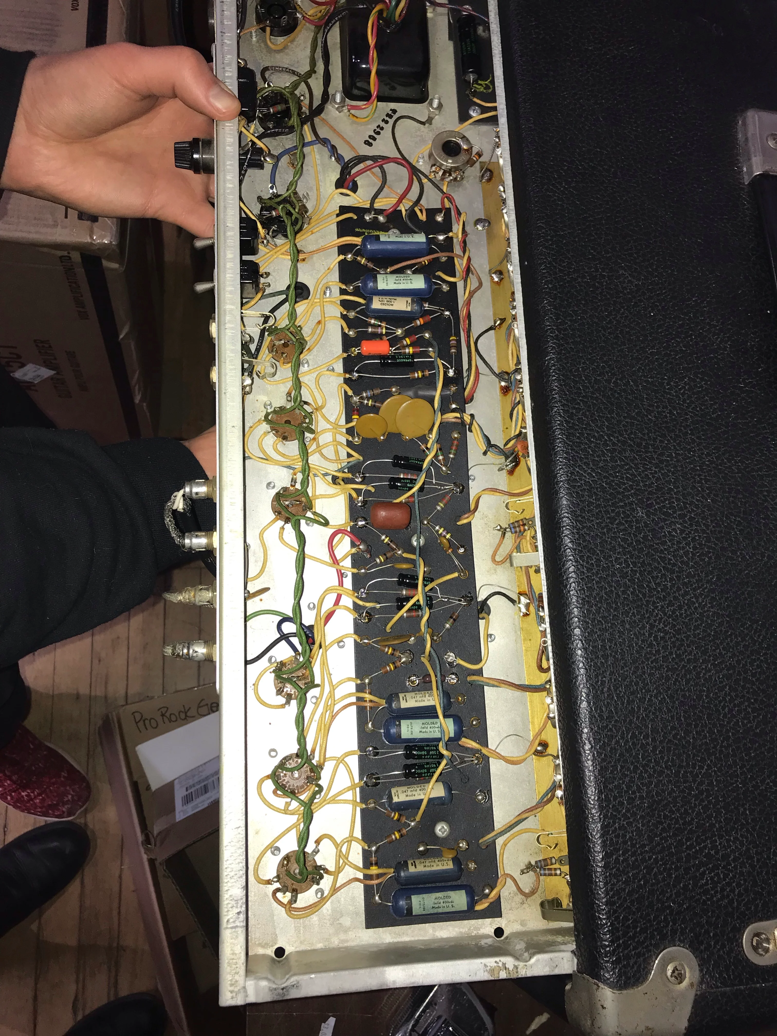 1968 Fender Deluxe Reverb "Drip Edge" w/ Footswitch - Image 14