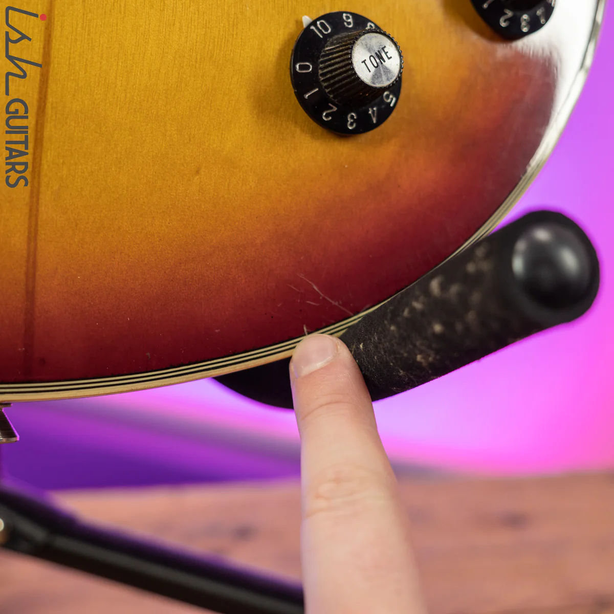 1970s Lark Japanese Les Paul Copy Cherry Sunburst - Image 16