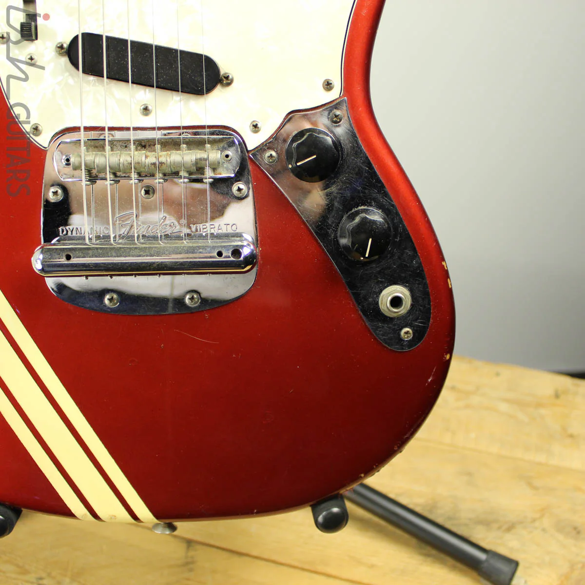 1973 1974 Fender Mustang Red with Competition Racing Stripes (DEMO VIDEO) - Image 3