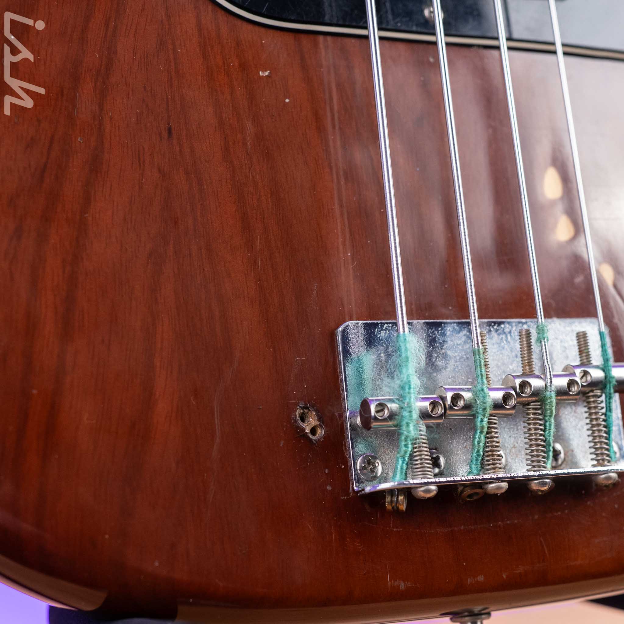 1976 Fender Fretless P Bass Mocha Brown - Image 7