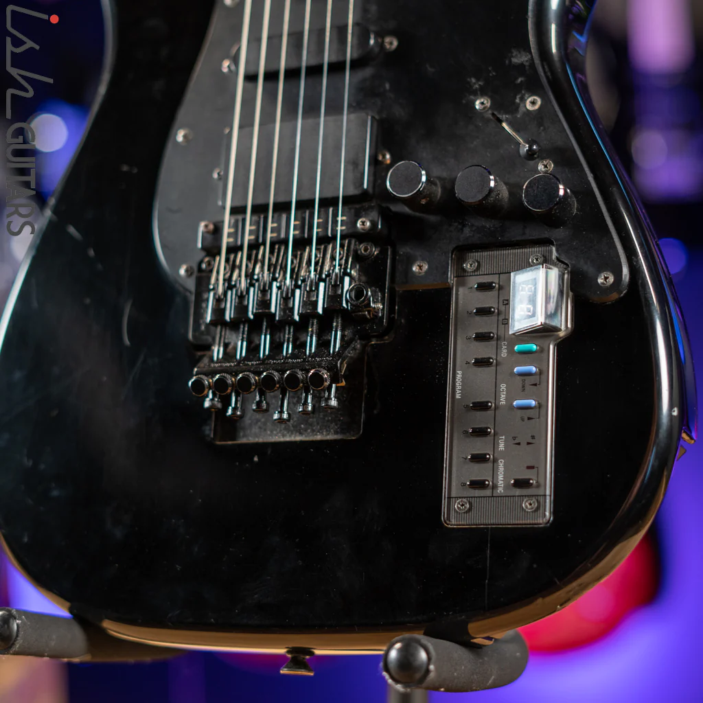 1980’s Casio PG-380 Synthesizer Guitar Black - Image 4