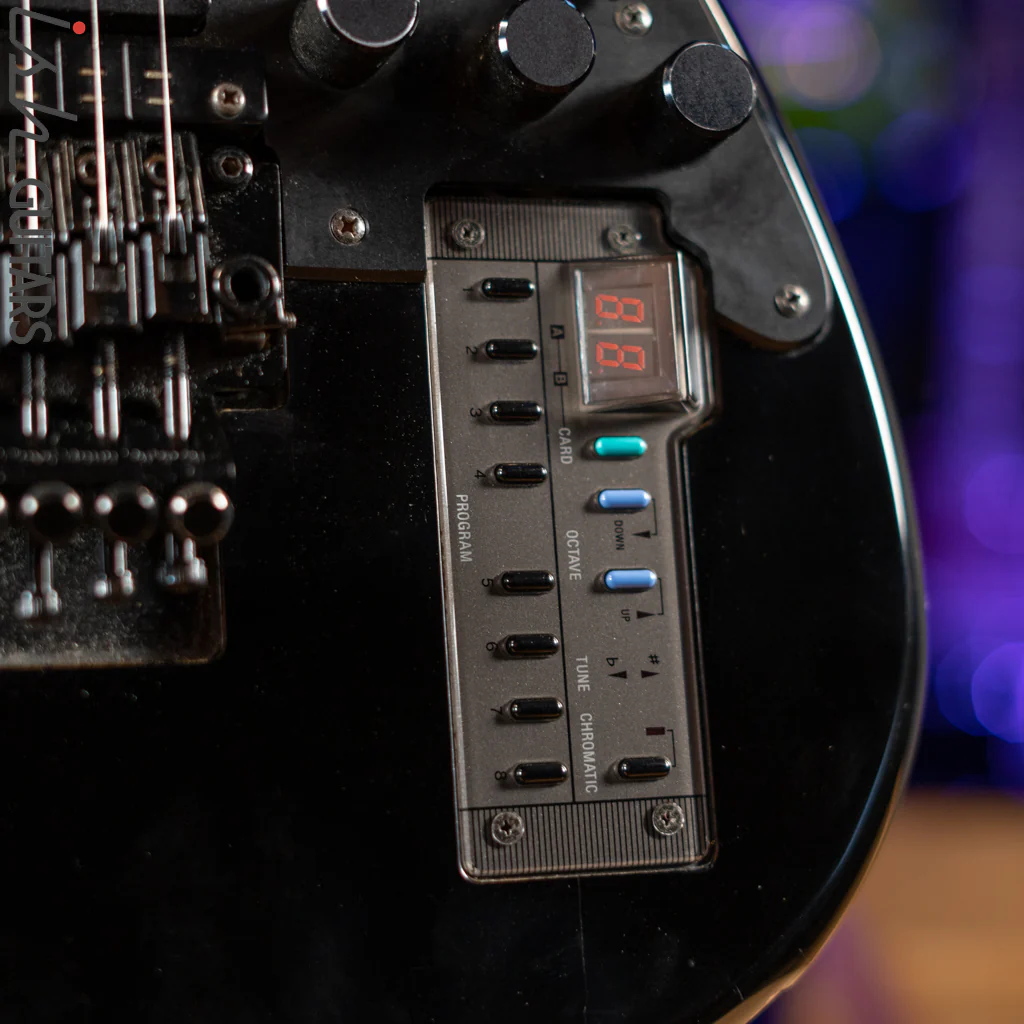 1980’s Casio PG-380 Synthesizer Guitar Black - Image 7