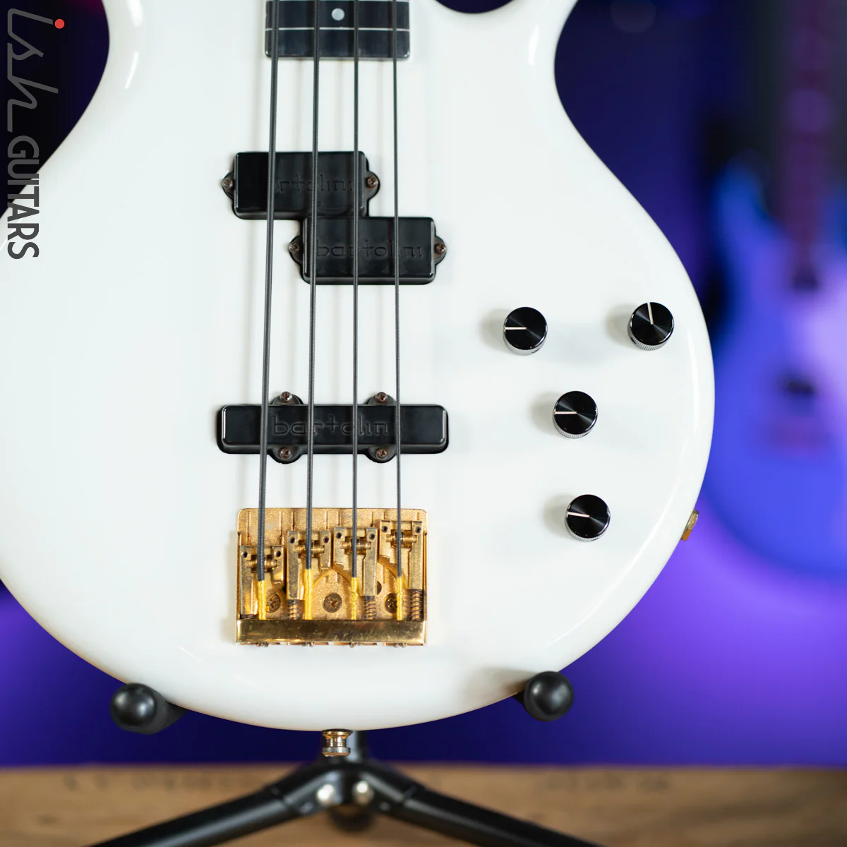 1980s/1990s Pedulla Buzz 4 Fretless Bass White Gloss - Image 4