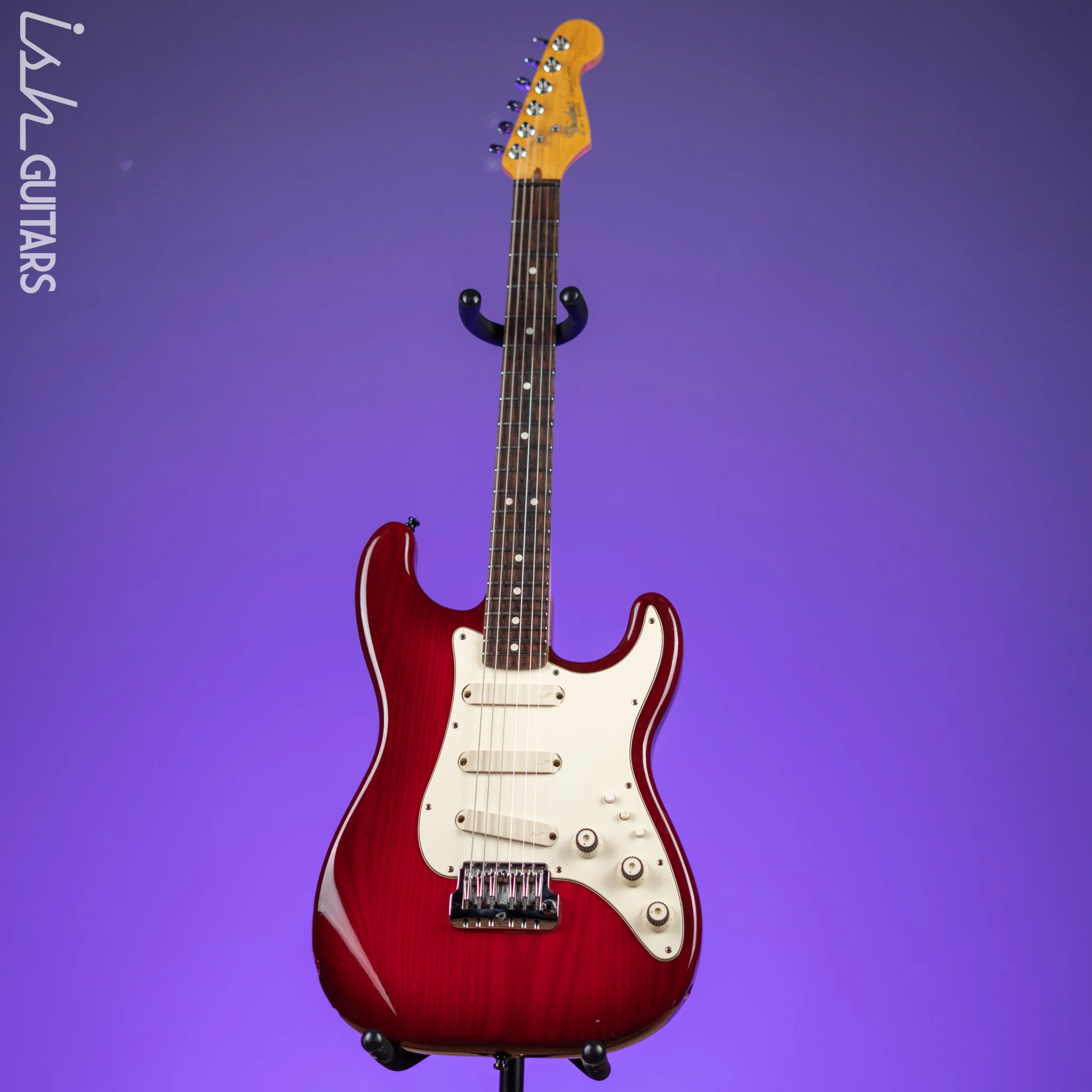 1983-1984 Fender Elite Stratocaster Red Scalloped Fretboard Wild Cherry - Image 2
