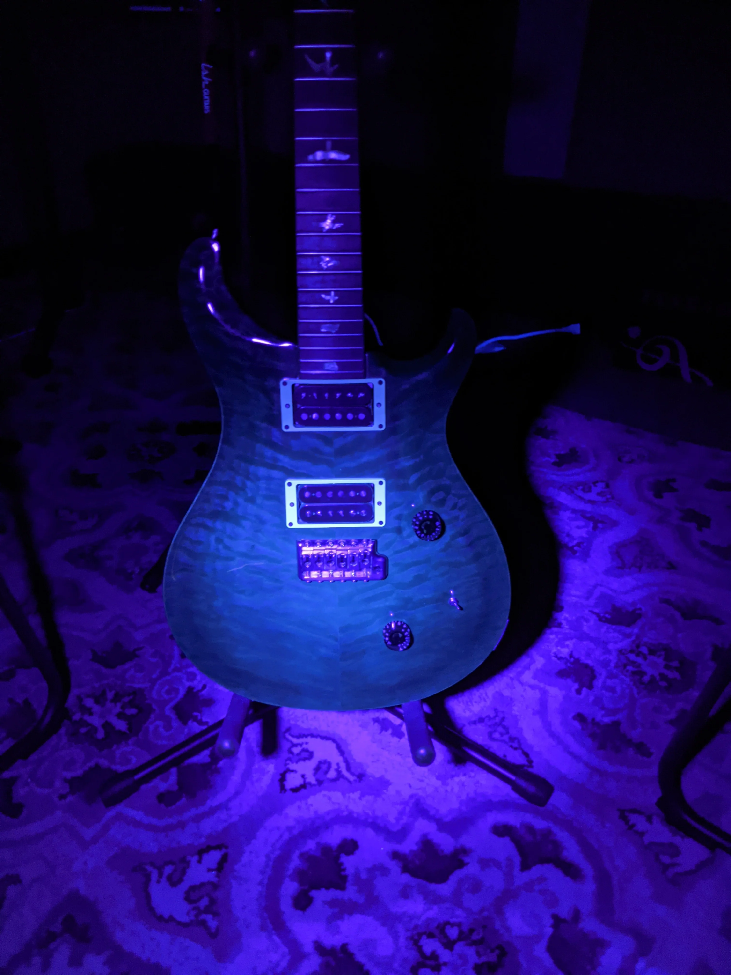 1988 PRS Custom 24 Signature Quilted Maple Whale Blue #287/1000 - Image 15