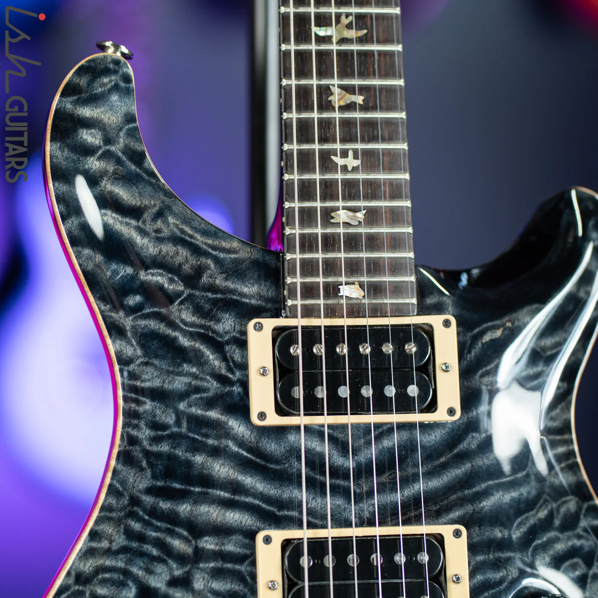 1988 PRS Custom 24 Signature Quilted Maple Whale Blue #287/1000 - Image 3