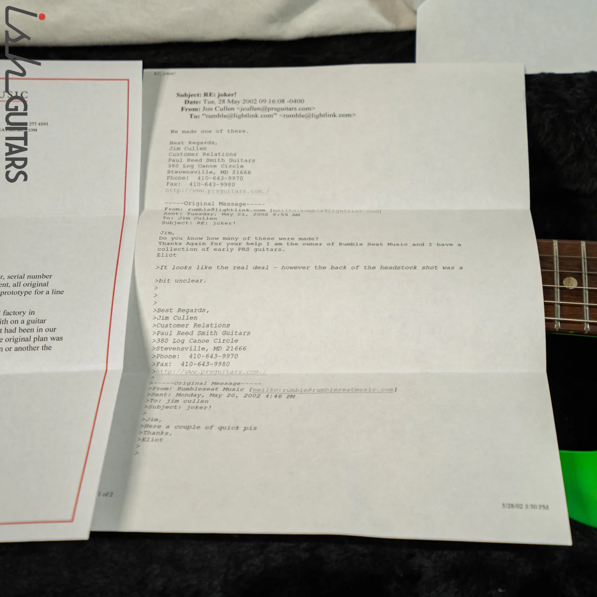 1989 PRS Standard 24 Prototype Joker RARE - Image 22
