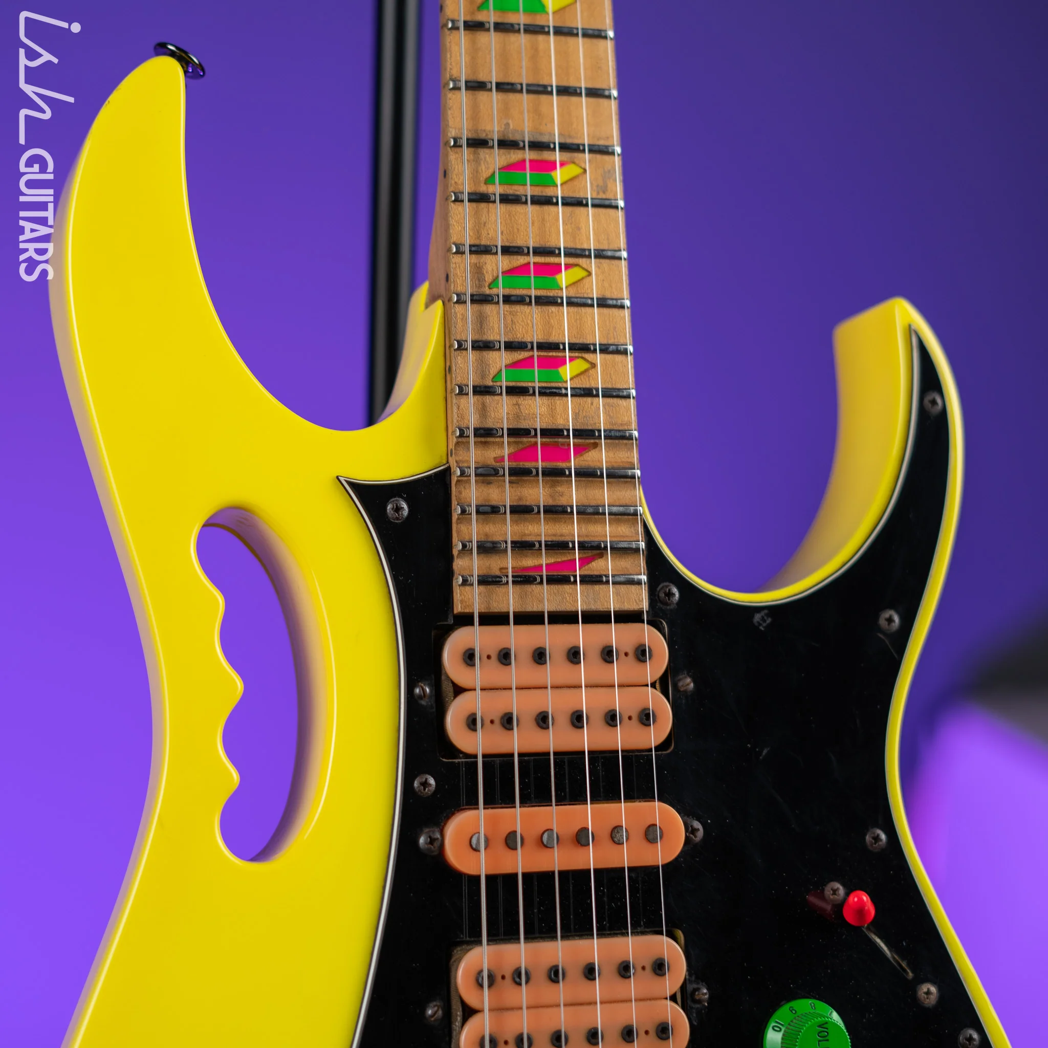 1990 Ibanez JEM 777 Steve Vai Signature Desert Yellow *Signed* - Image 3