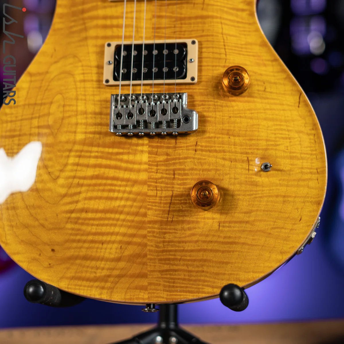 1990 PRS Custom 24 Amber Brazilian Rosewood Sweet Switch - Image 5