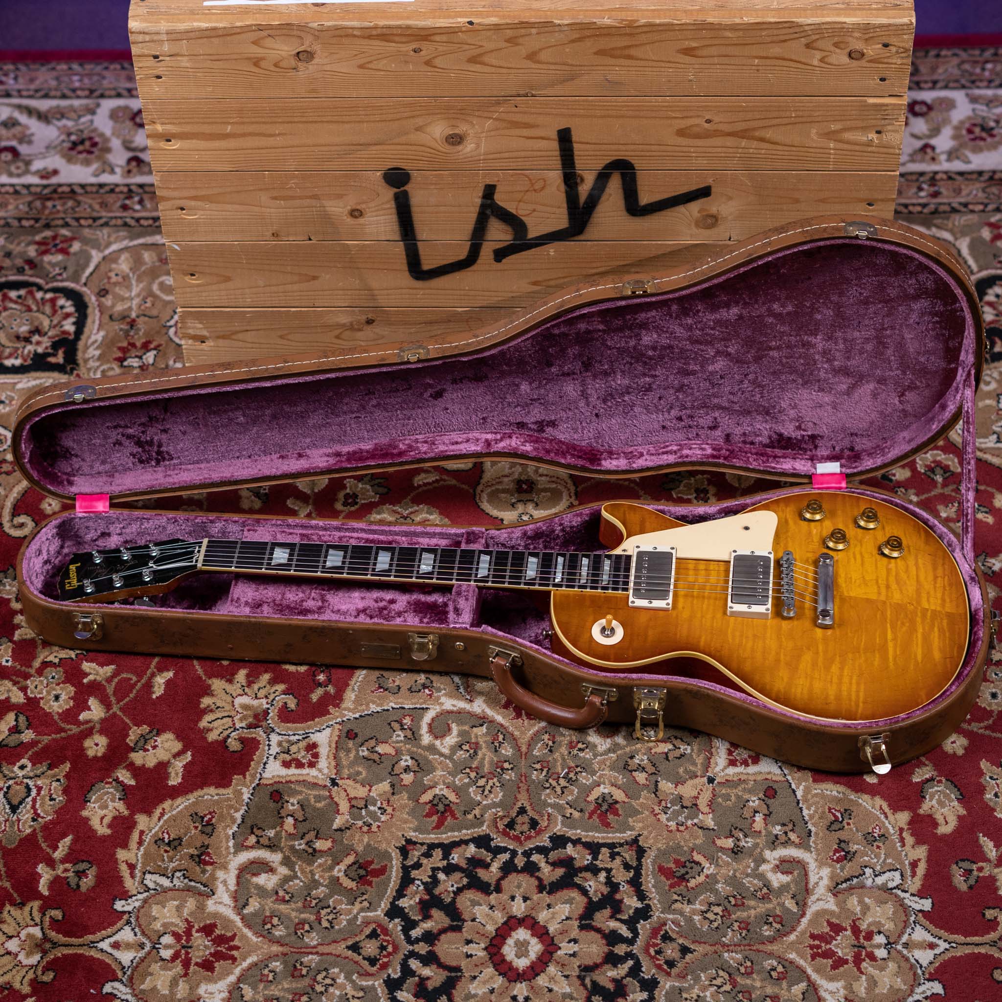 1990's Max Burst Gibson Les Paul Copy Dark Lemon Burst - Image 19