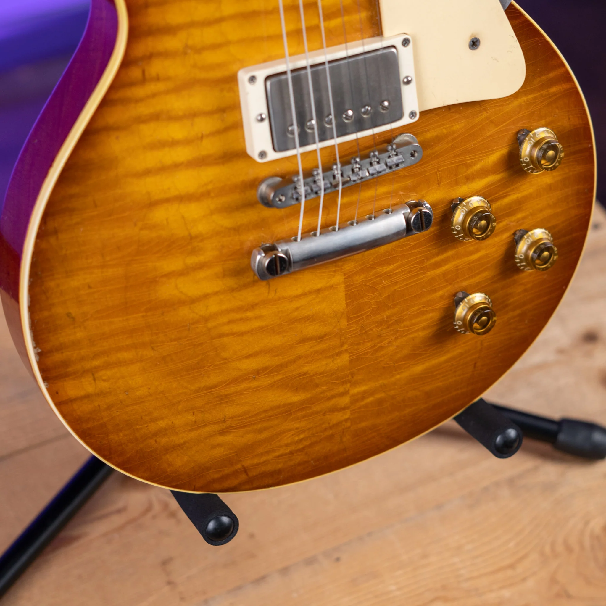 1990's Max Burst Gibson Les Paul Copy Dark Lemon Burst - Image 6