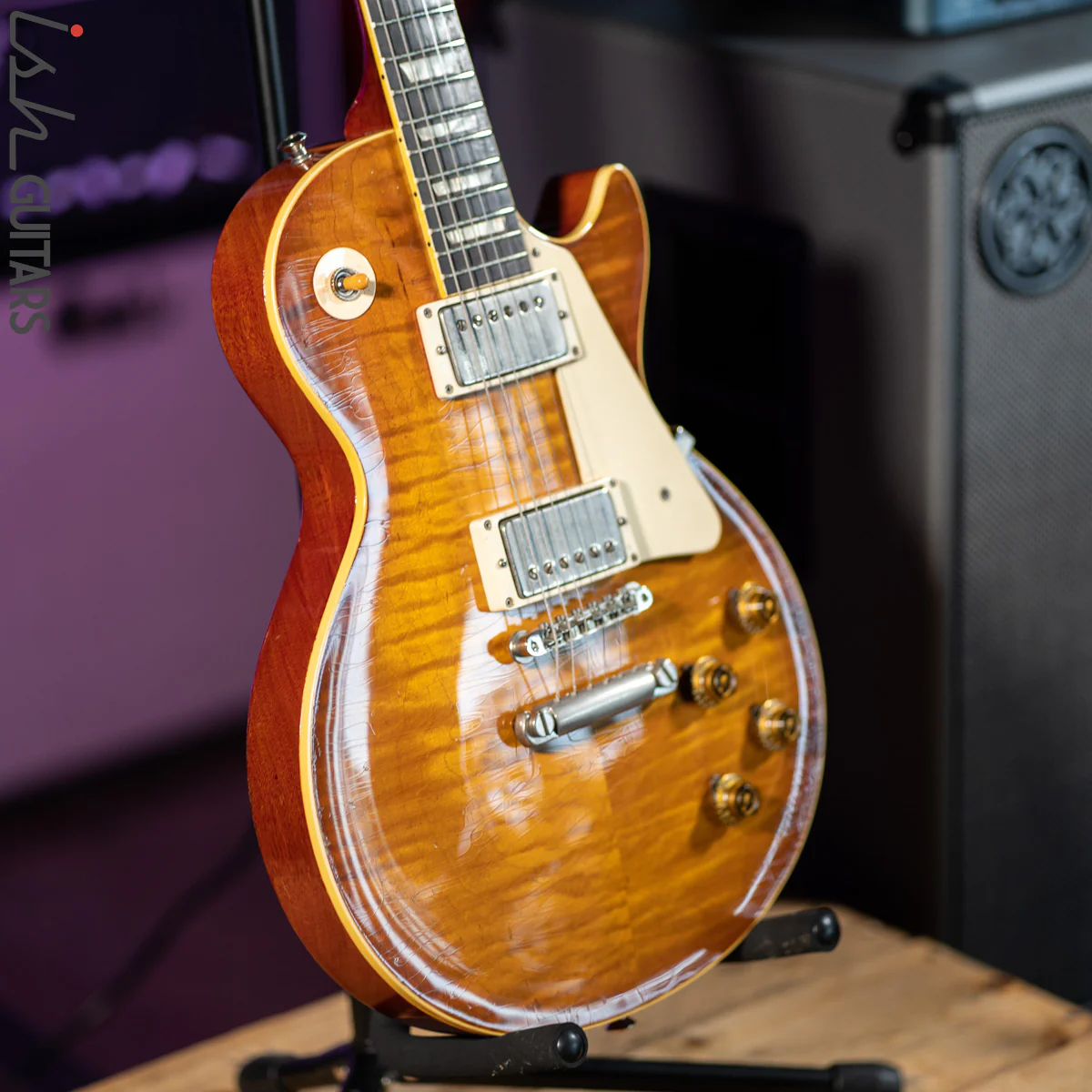 1990's Max Burst Gibson Les Paul Copy Dark Lemon Burst - Image 23