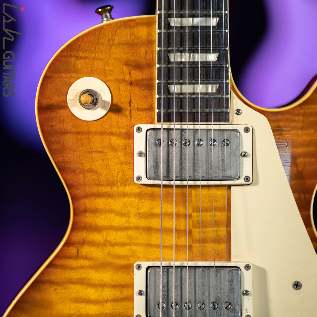 1990's Max Burst Gibson Les Paul Copy Dark Lemon Burst - Image 3
