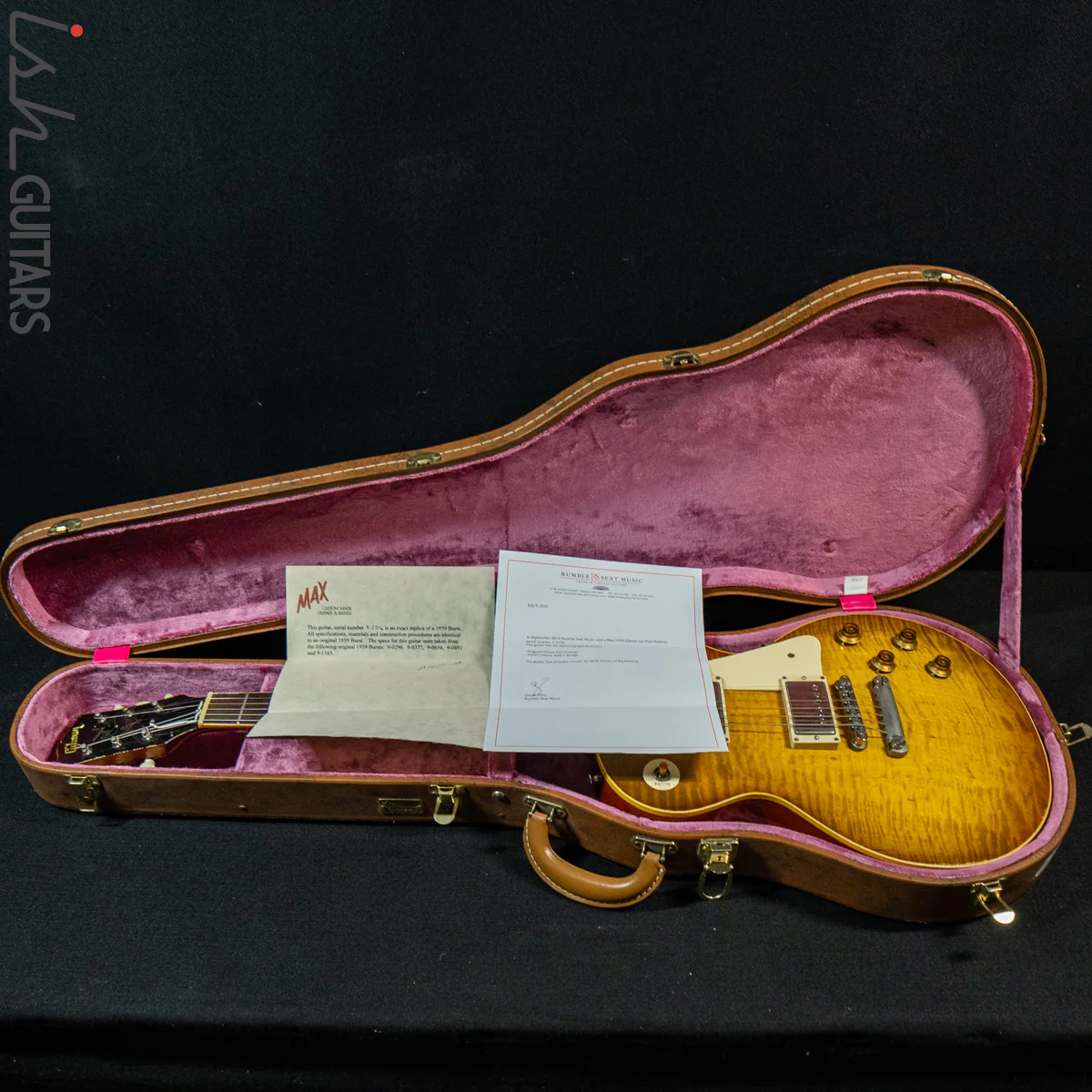 1990s Max Burst "Gibson" Les Paul Lemon Burst Double White PAF - Image 25