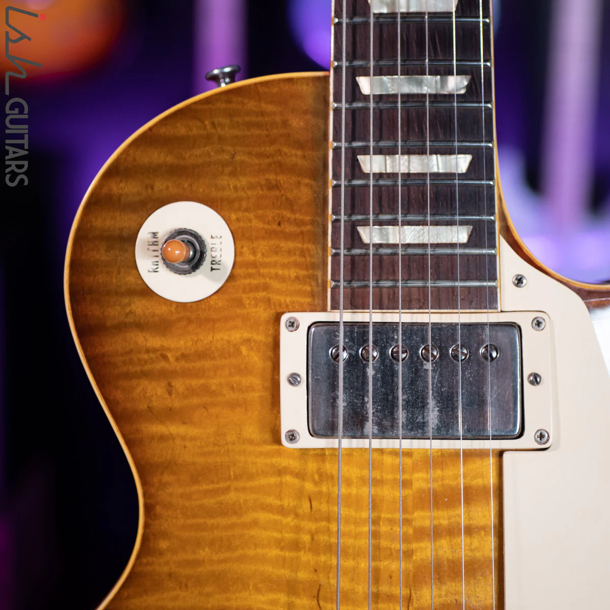 1990s Max Burst "Gibson" Les Paul Lemon Burst Double White PAF - Image 3
