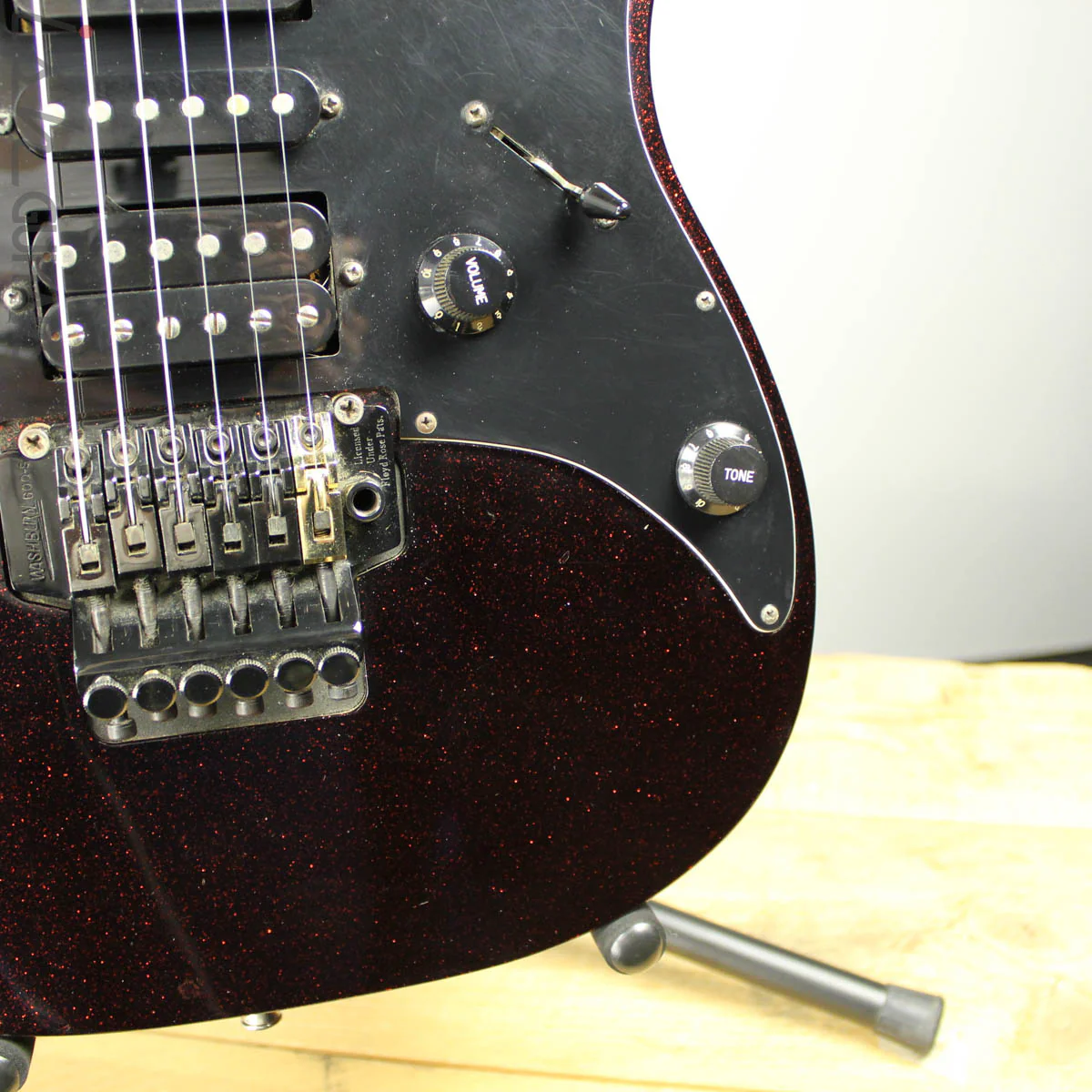 1990s Washburn MG-44 Black Cherry Sparkle - Image 3