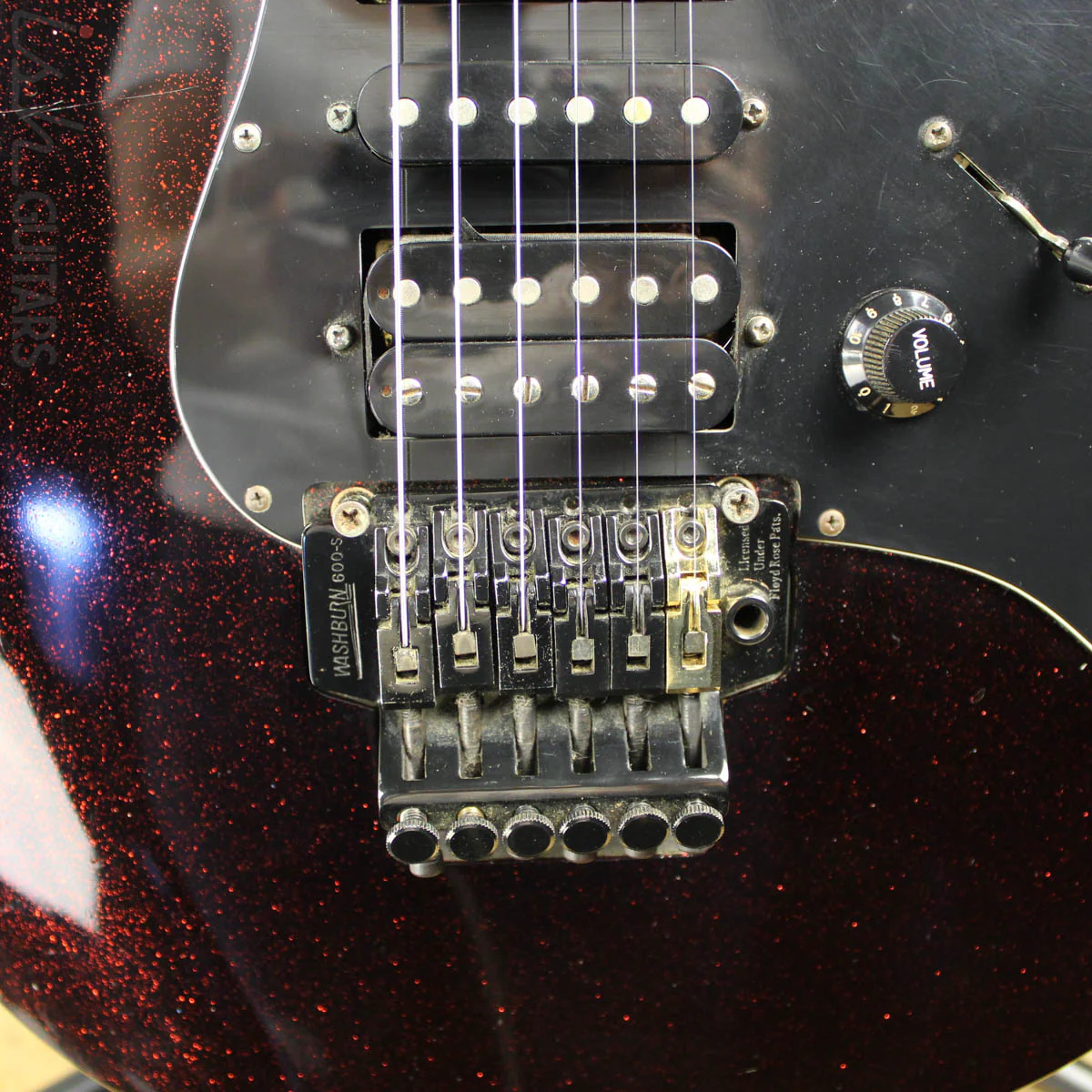 1990s Washburn MG-44 Black Cherry Sparkle - Image 5
