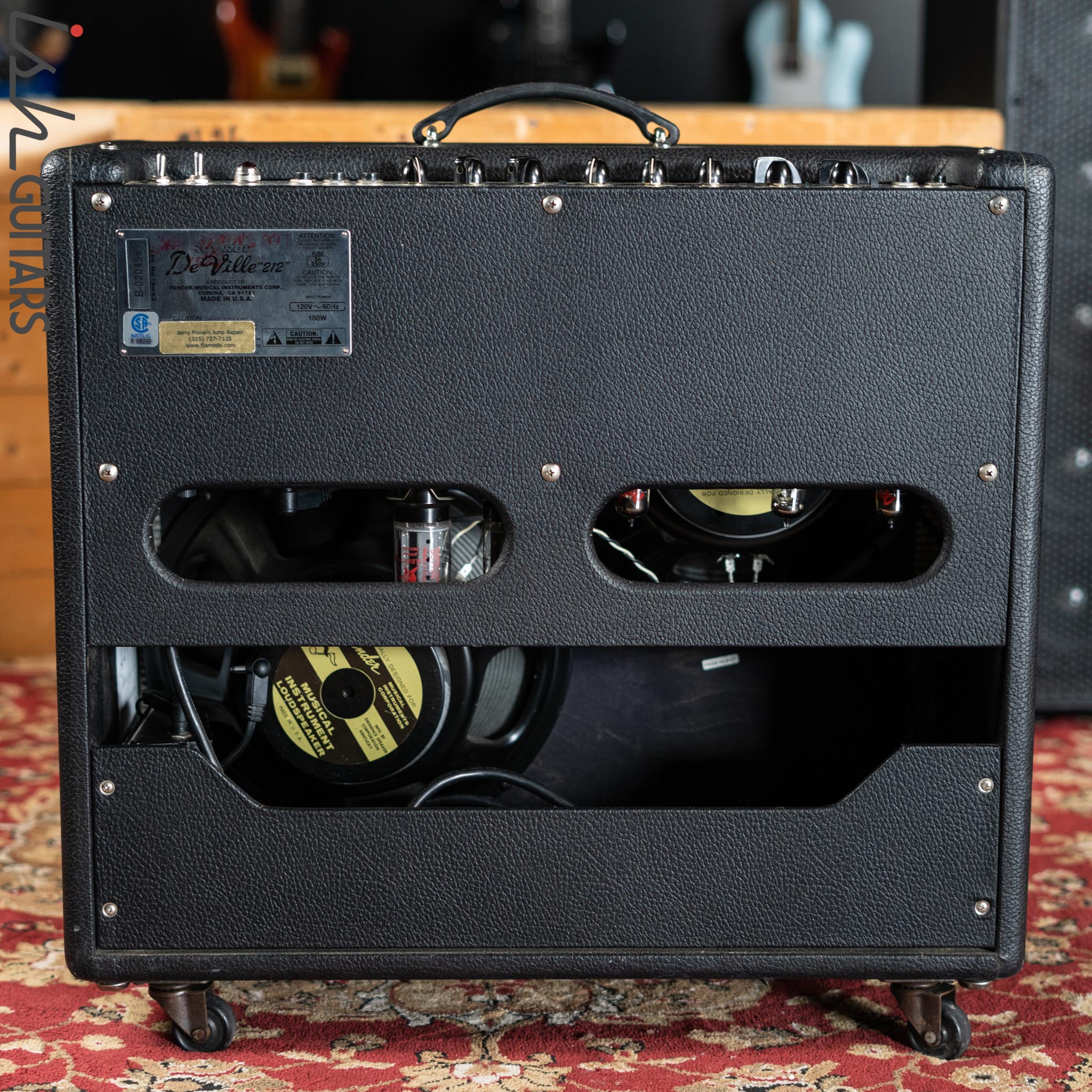 1991 Fender DeVille Combo Amplifier Black Tolex - Image 6