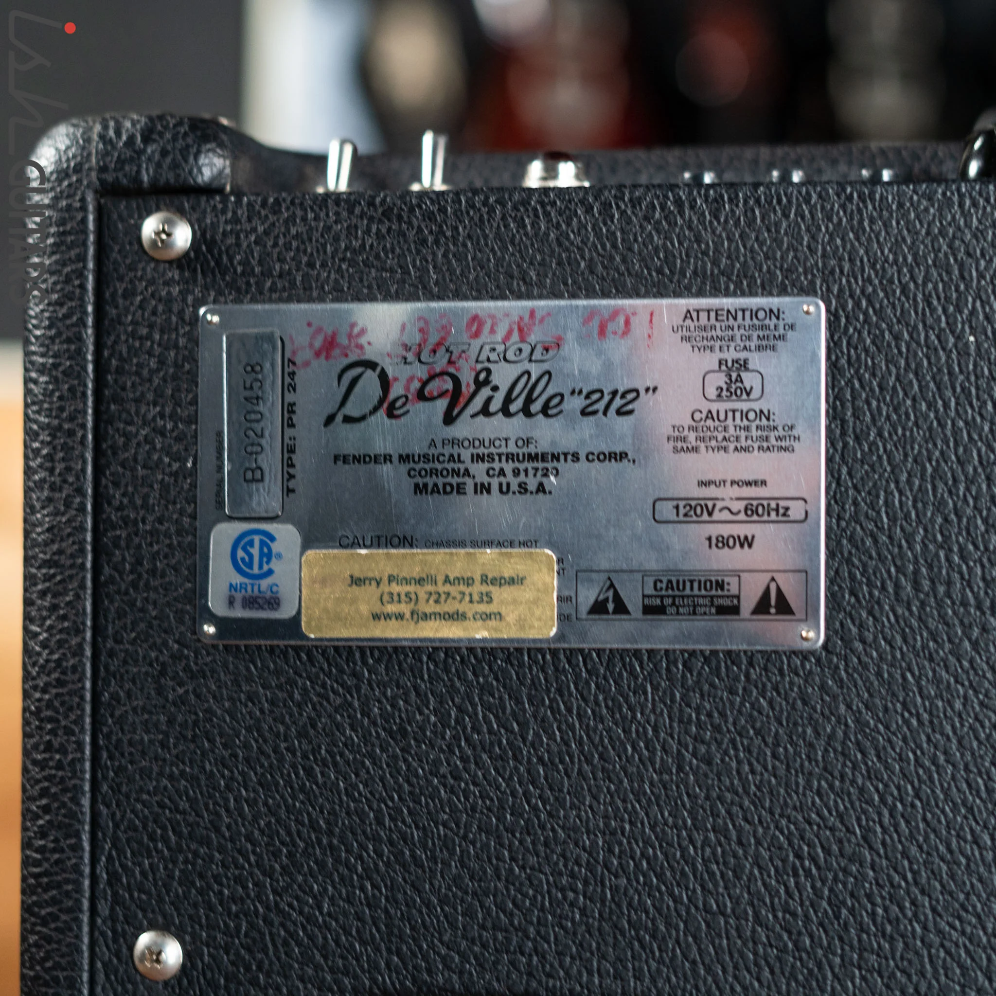 1991 Fender DeVille Combo Amplifier Black Tolex - Image 7