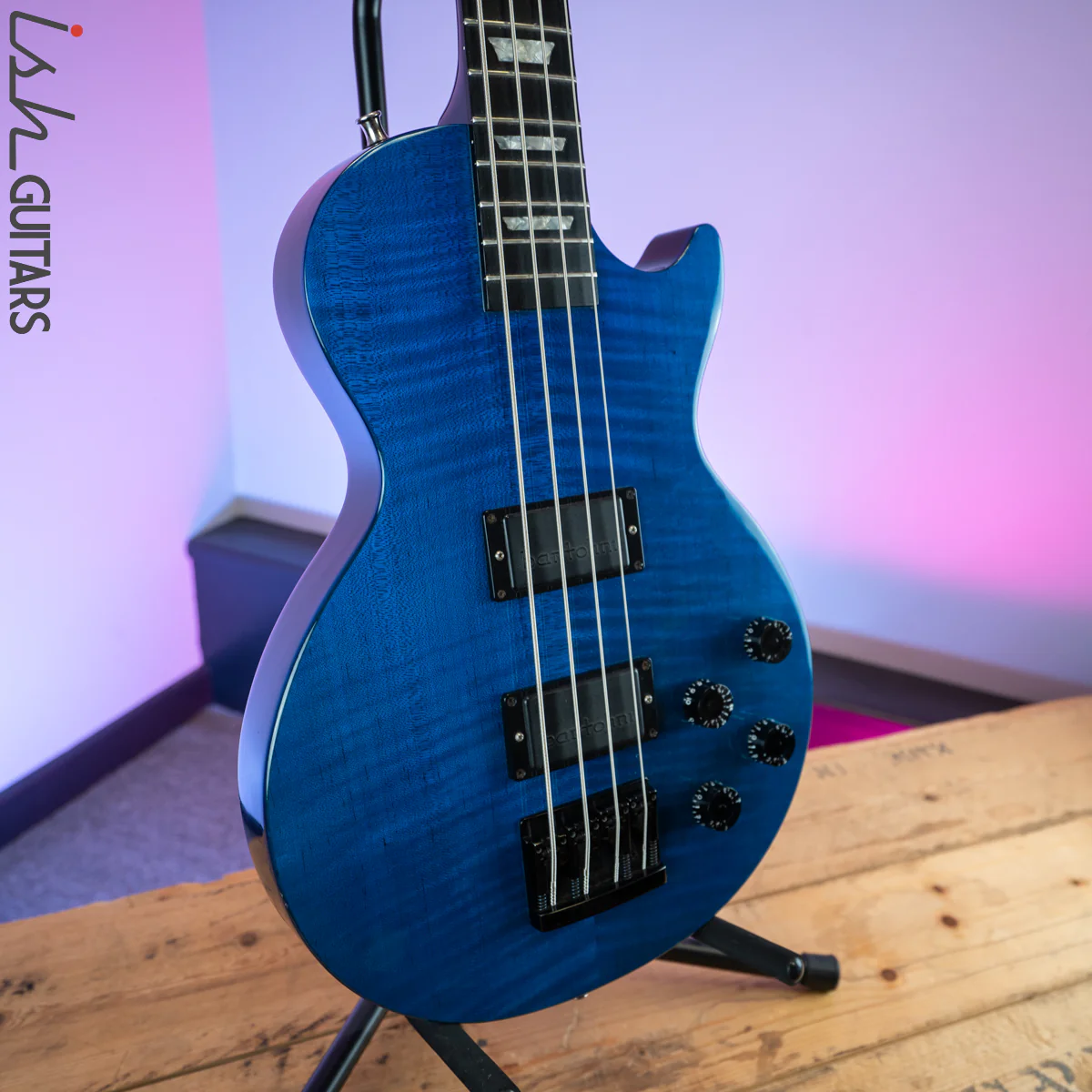1991 Gibson LPB Les Paul Bass Blue - Image 5