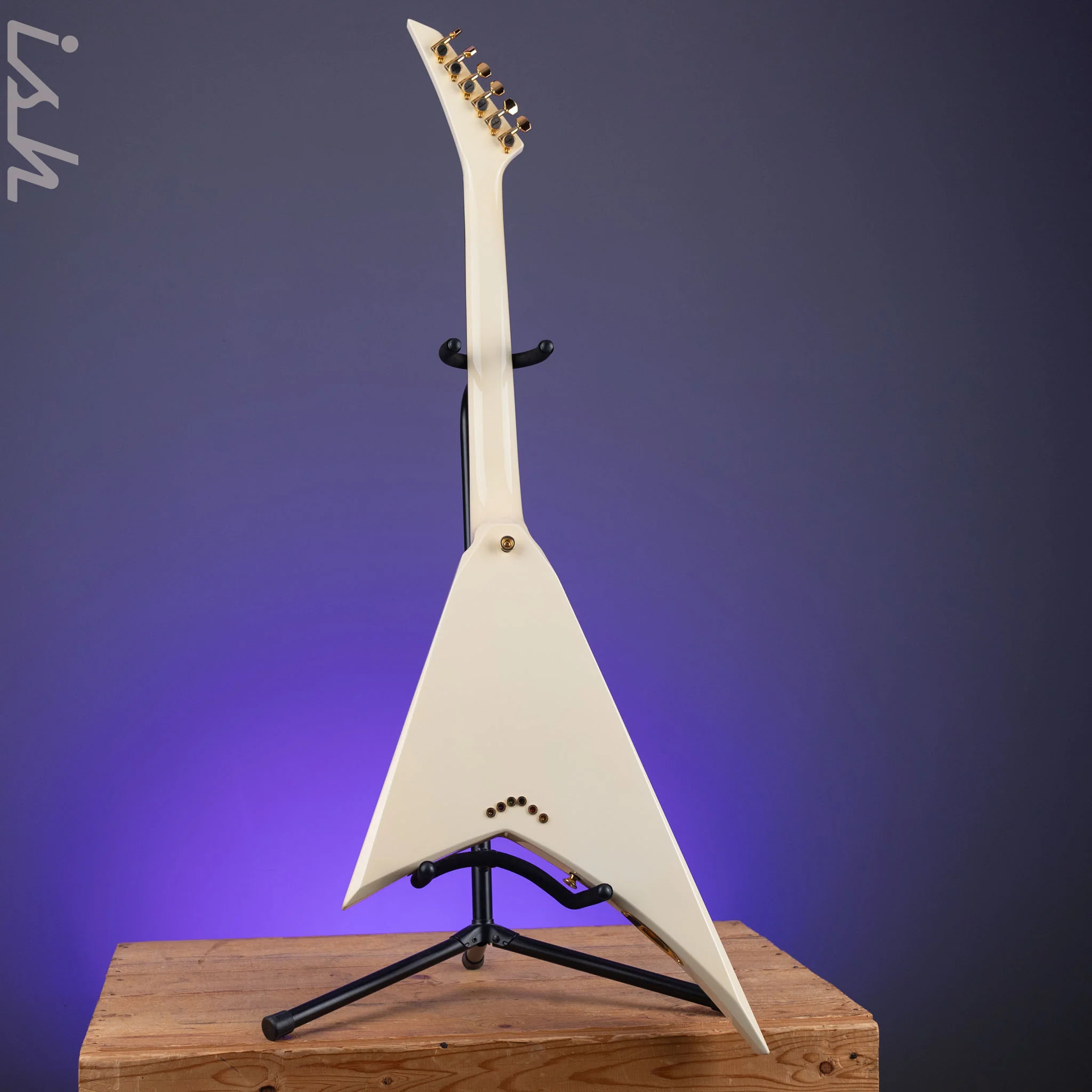 1991 Jackson USA Randy Rhoads V Antique White w/ Black Pinstripes - Image 6