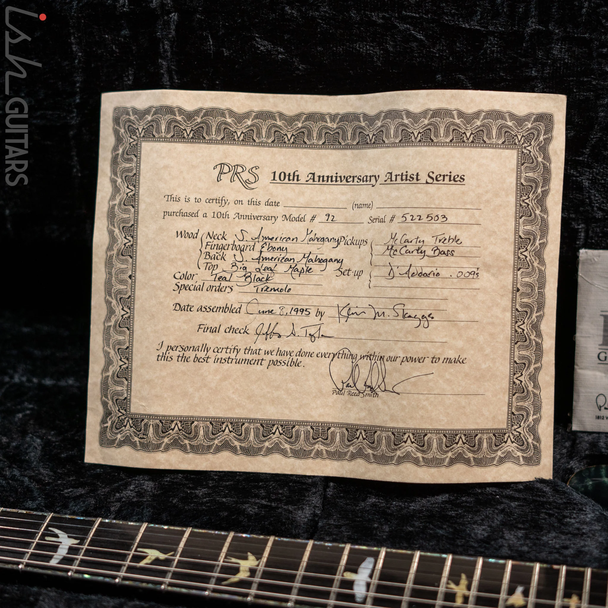 1995 PRS 10th Anniversary Artist Series #92 - Image 20
