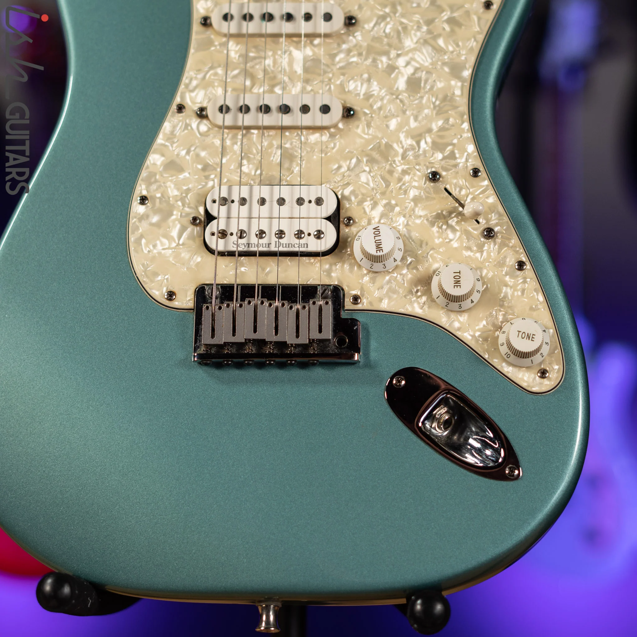 1996 Fender Lone Star Stratocaster Strat Teal Green Metallic - Image 4