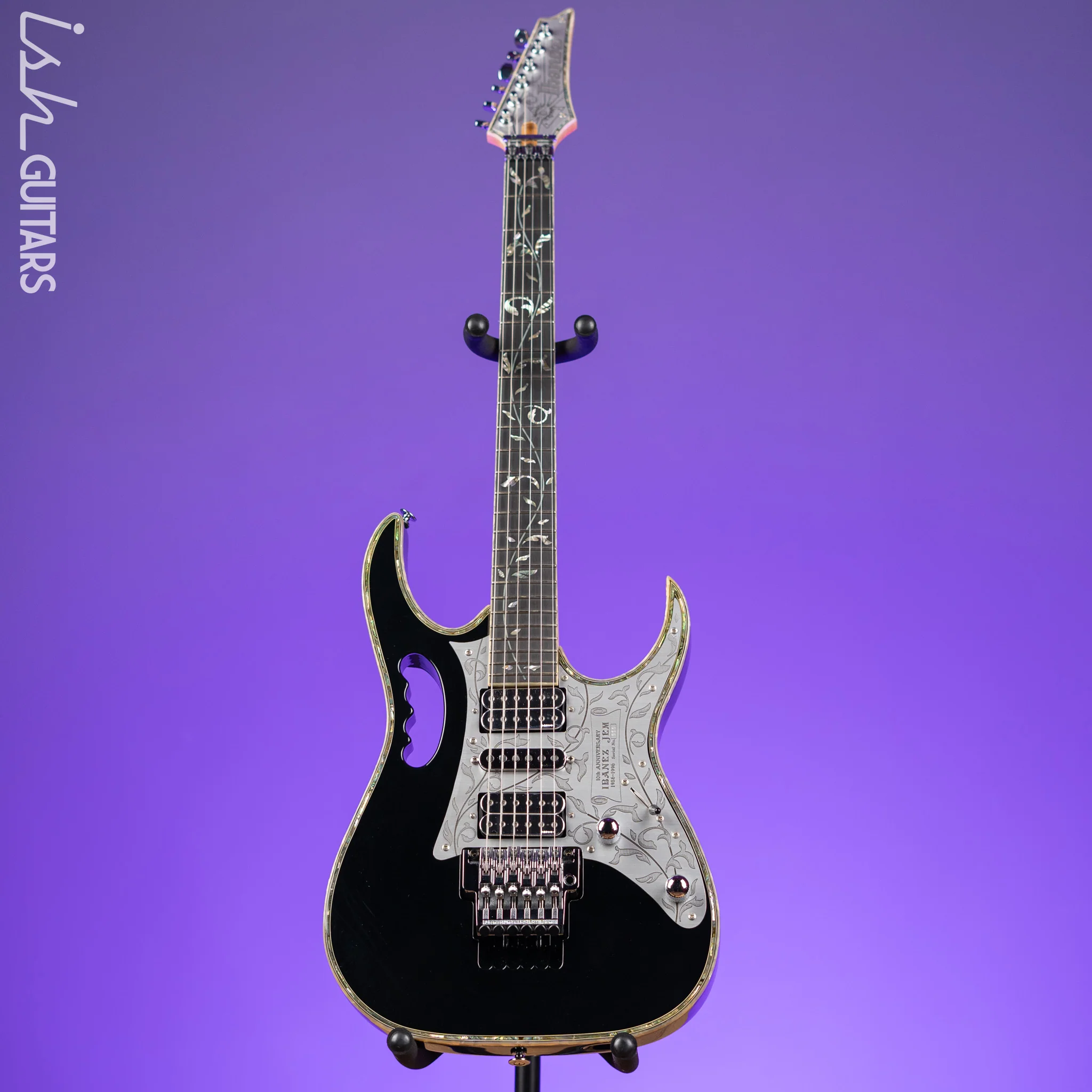 1996 Ibanez JEM10th Steve Vai Signature 10th Anniversary Black - Image 2