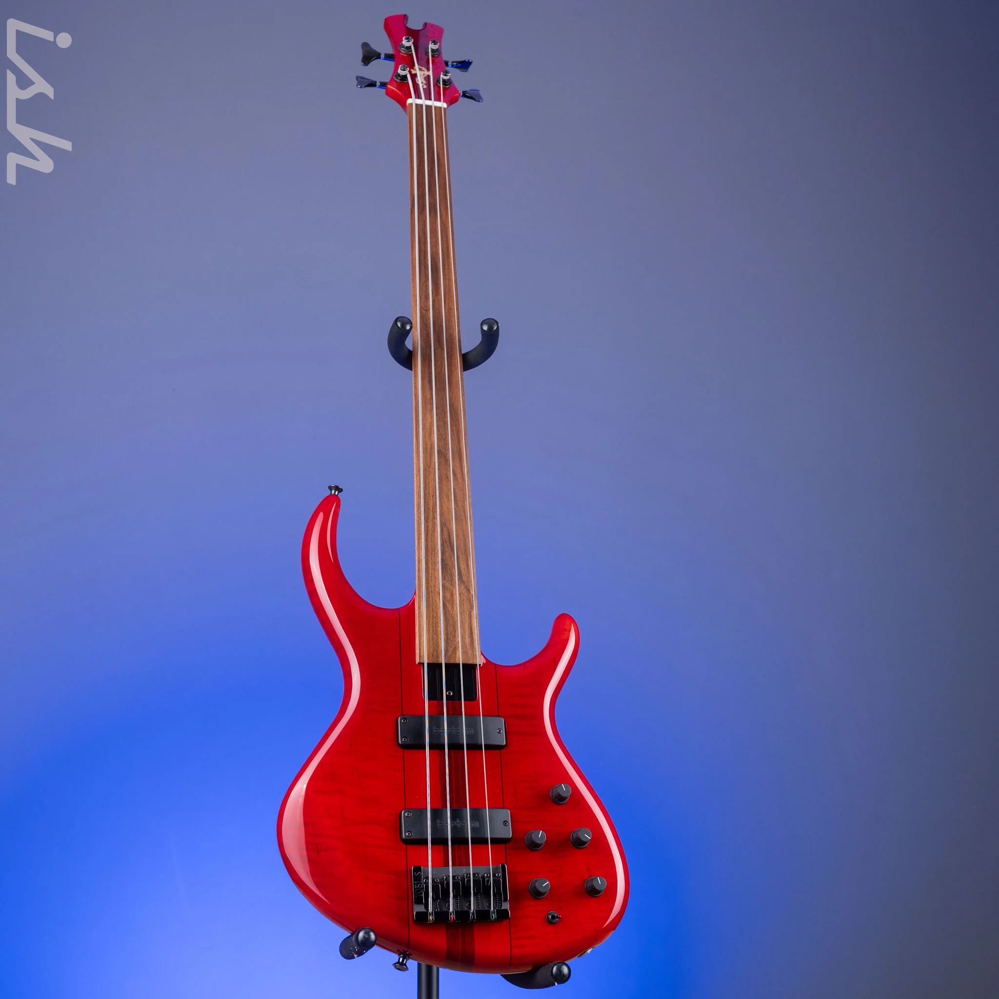 1996 Tobias Basic 4 Fretless Red - Image 2