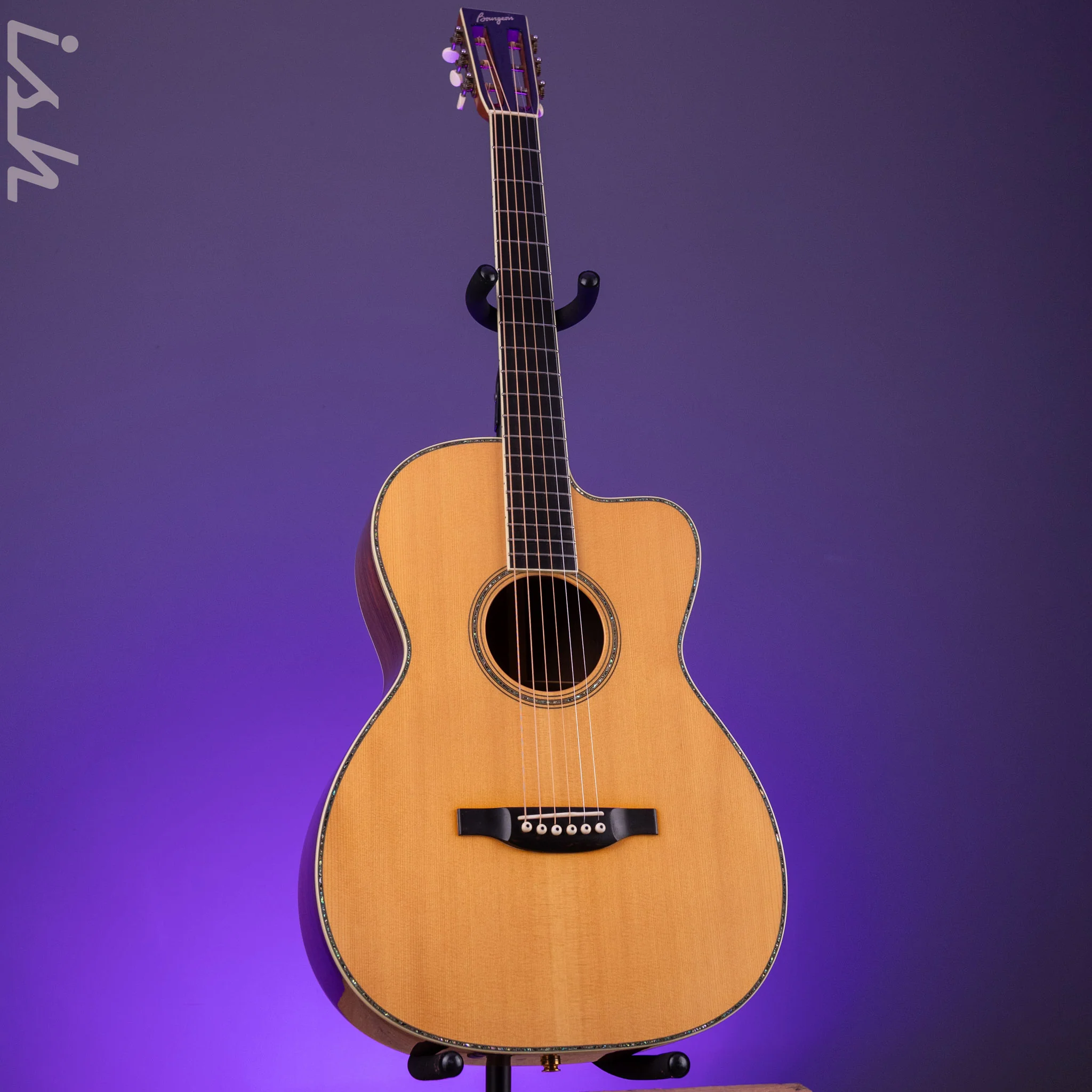 1997 Bourgeois OM SC Slotted Cutaway Brazilian 12 Fret Acoustic-Electric Guitar - Image 2