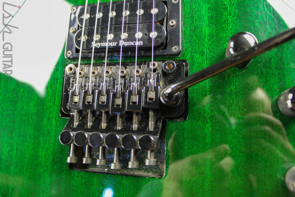 1997 ESP Eclipse Custom Floyd Rose Translucent Emerald Green - Image 11