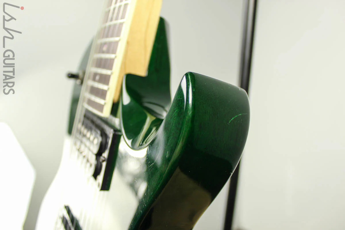 1997 ESP Eclipse Custom Floyd Rose Translucent Emerald Green - Image 12