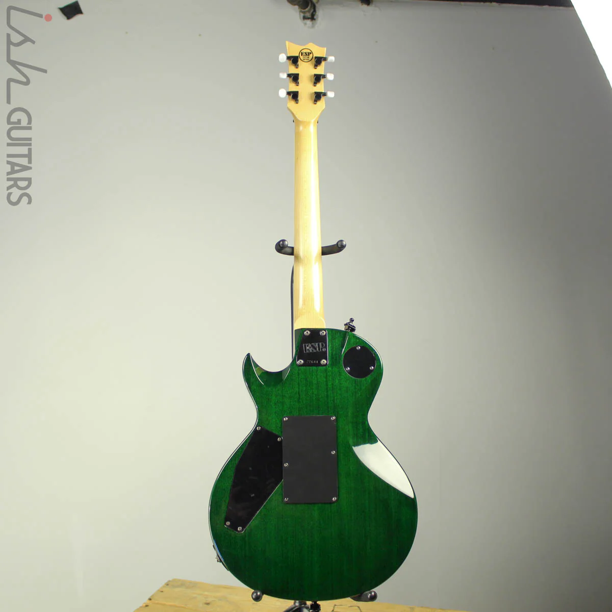 1997 ESP Eclipse Custom Floyd Rose Translucent Emerald Green - Image 6