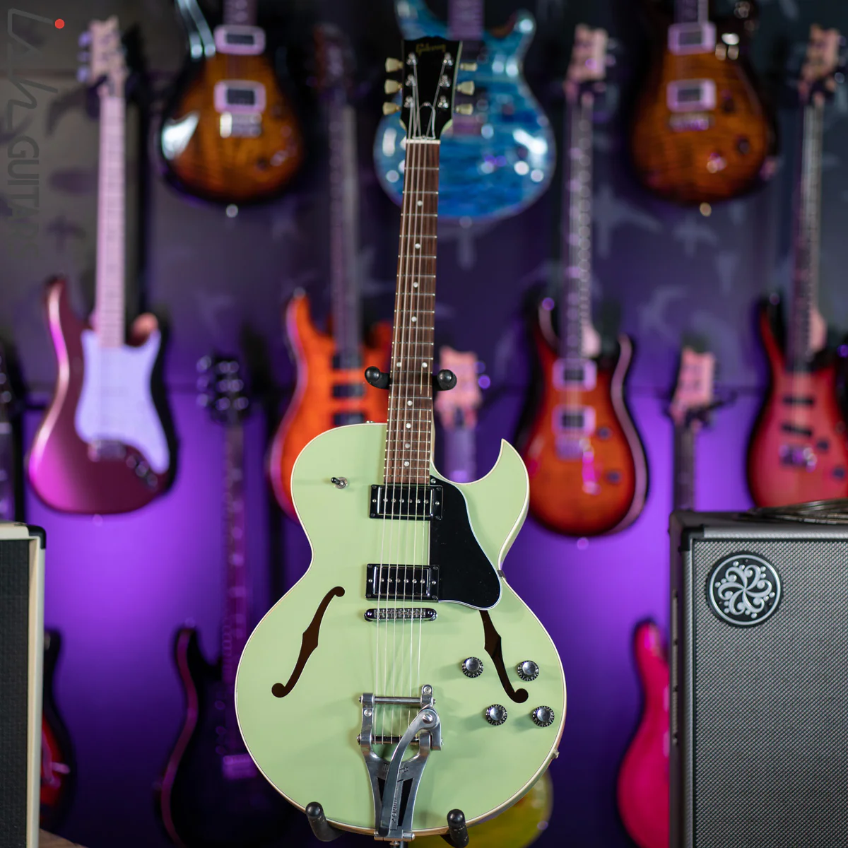 1998 Gibson ES-135 Willow Green Custom Color - Image 2
