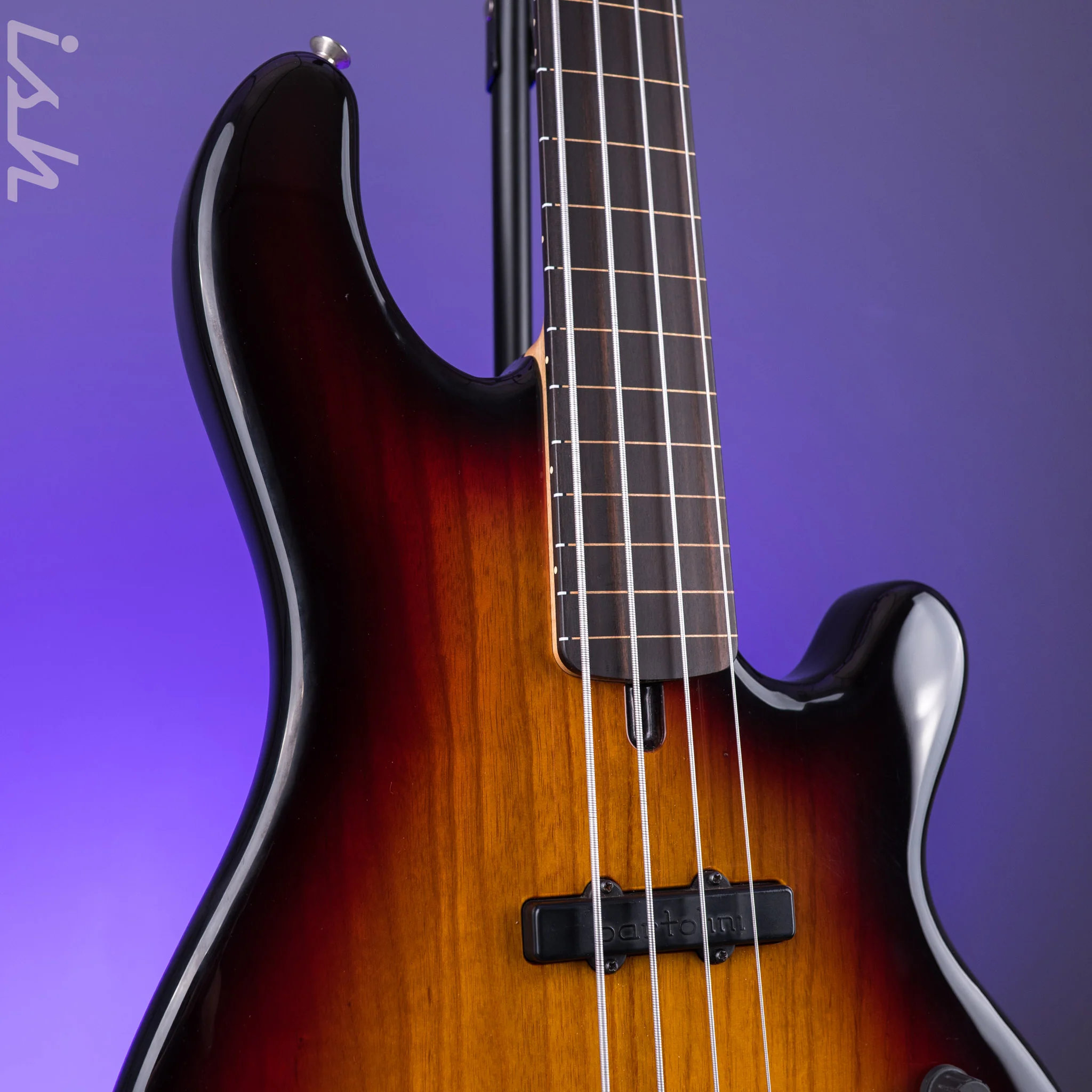 1998 Lakland 44-94 Sunburst Fretless - Image 3