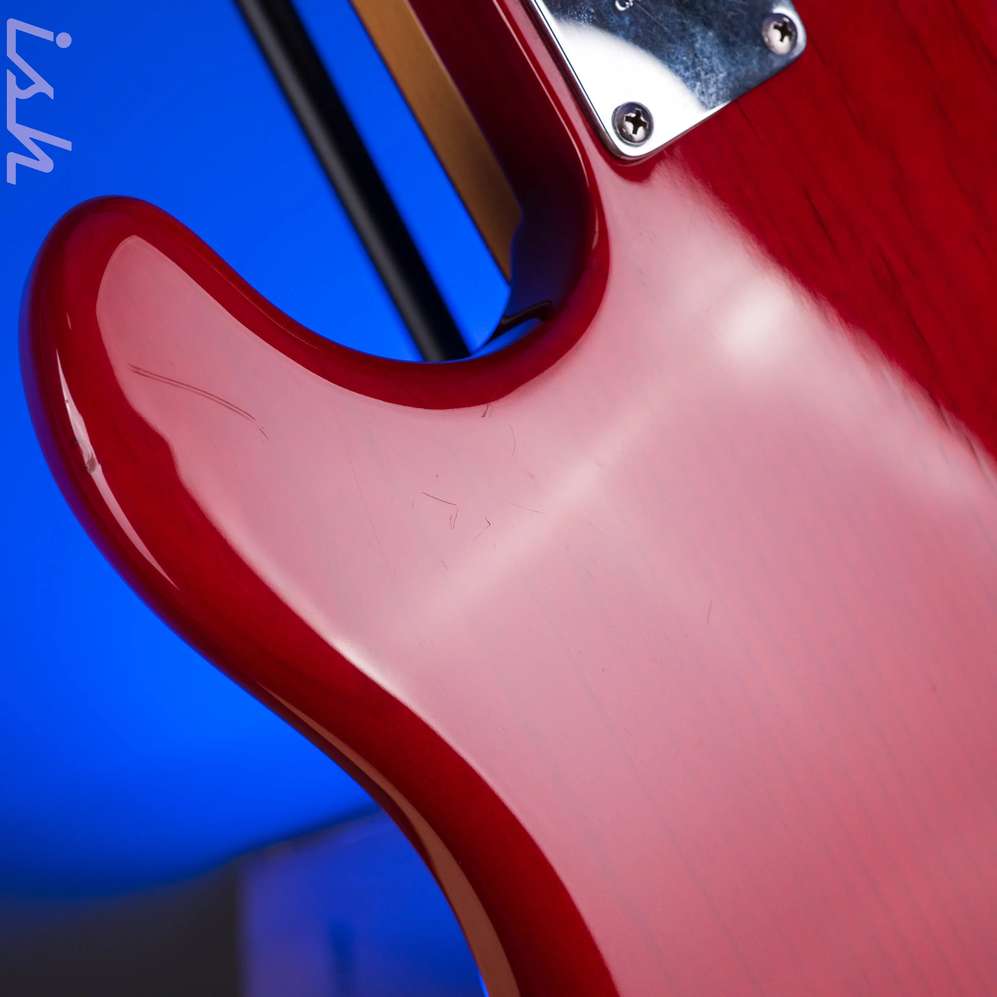 1999 Fender American Deluxe Jazz Bass Fretless 4-String Transparent Crimson Red - Image 19