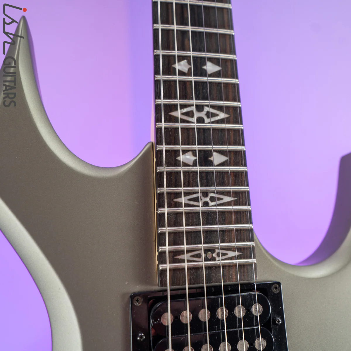 2000 B.C. Rich Dark Arts Warlock Silver/Grey - Image 5