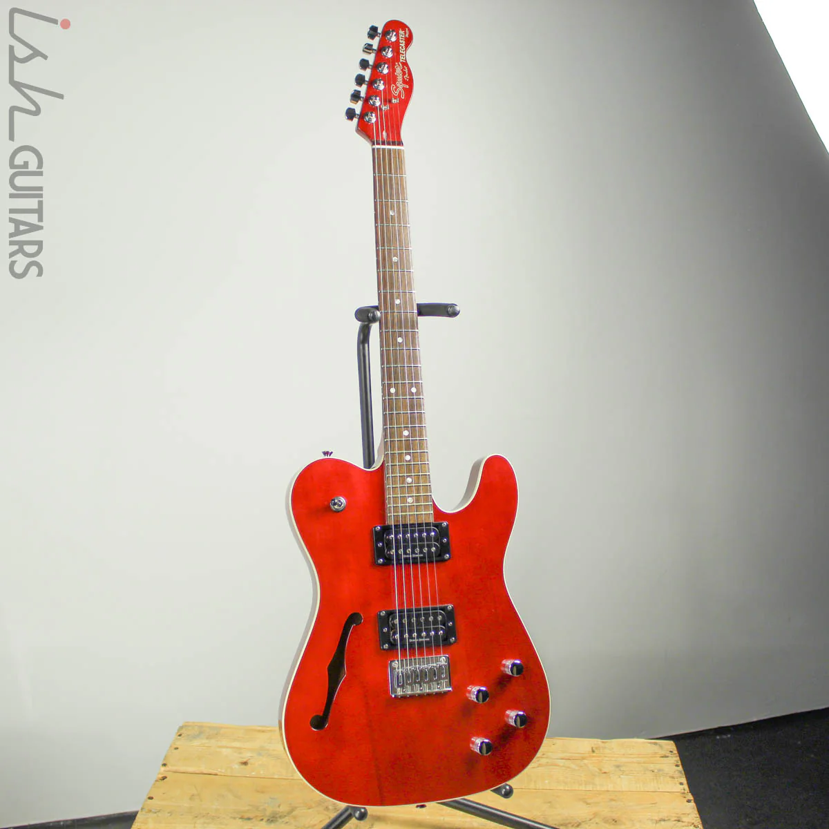 2000 Fender Squier Master Series Telecaster Standard Thinline Candy Apple Red - Image 2