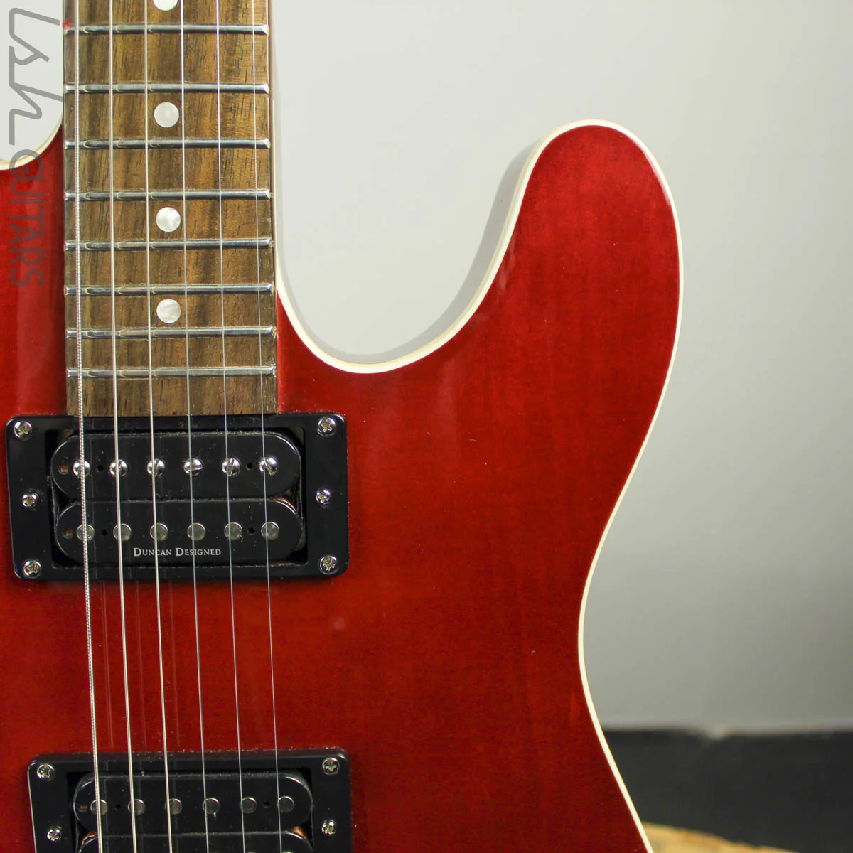 2000 Fender Squier Master Series Telecaster Standard Thinline Candy Apple Red - Image 4