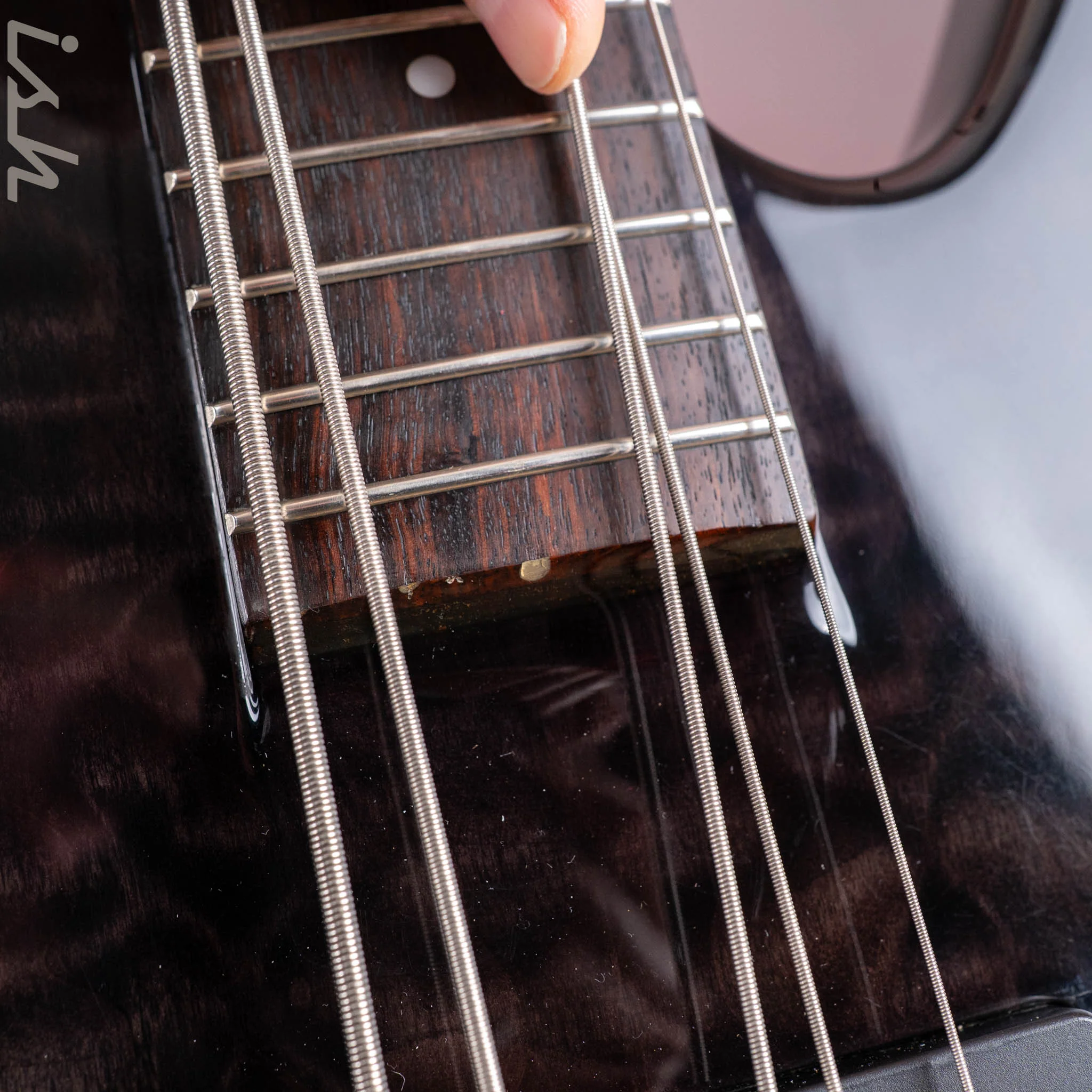 2000s Spector Rex Brown Signature 5 String Trans Black - Image 9