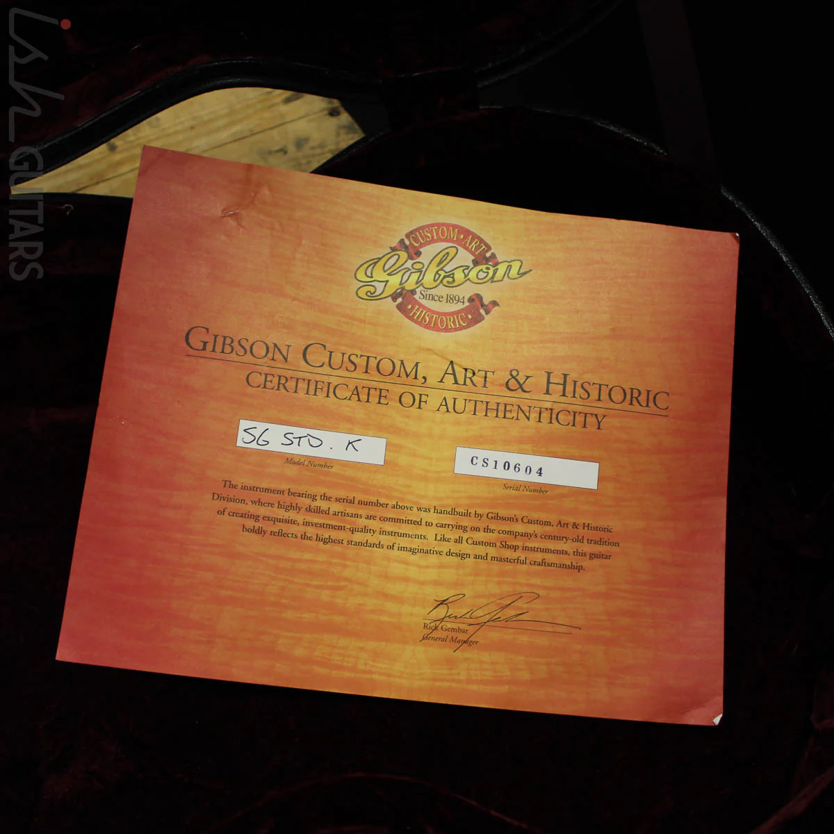 2001 Gibson Custom Shop Korina SG - Image 24