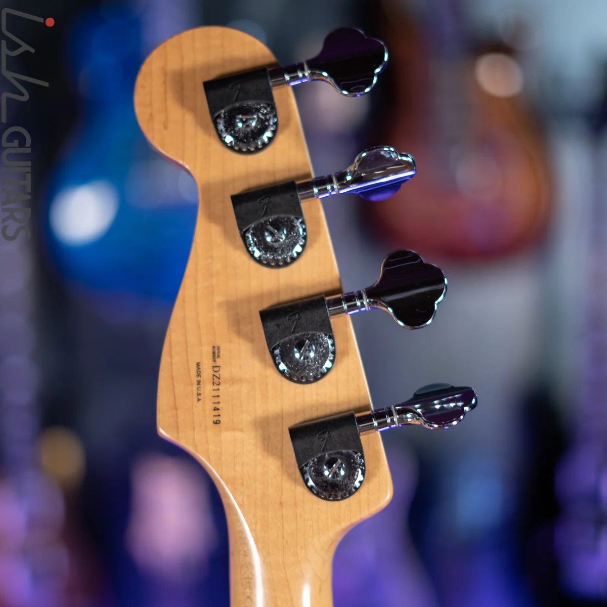 2002 Fender American Deluxe 4-String Precision Bass Black - Image 13