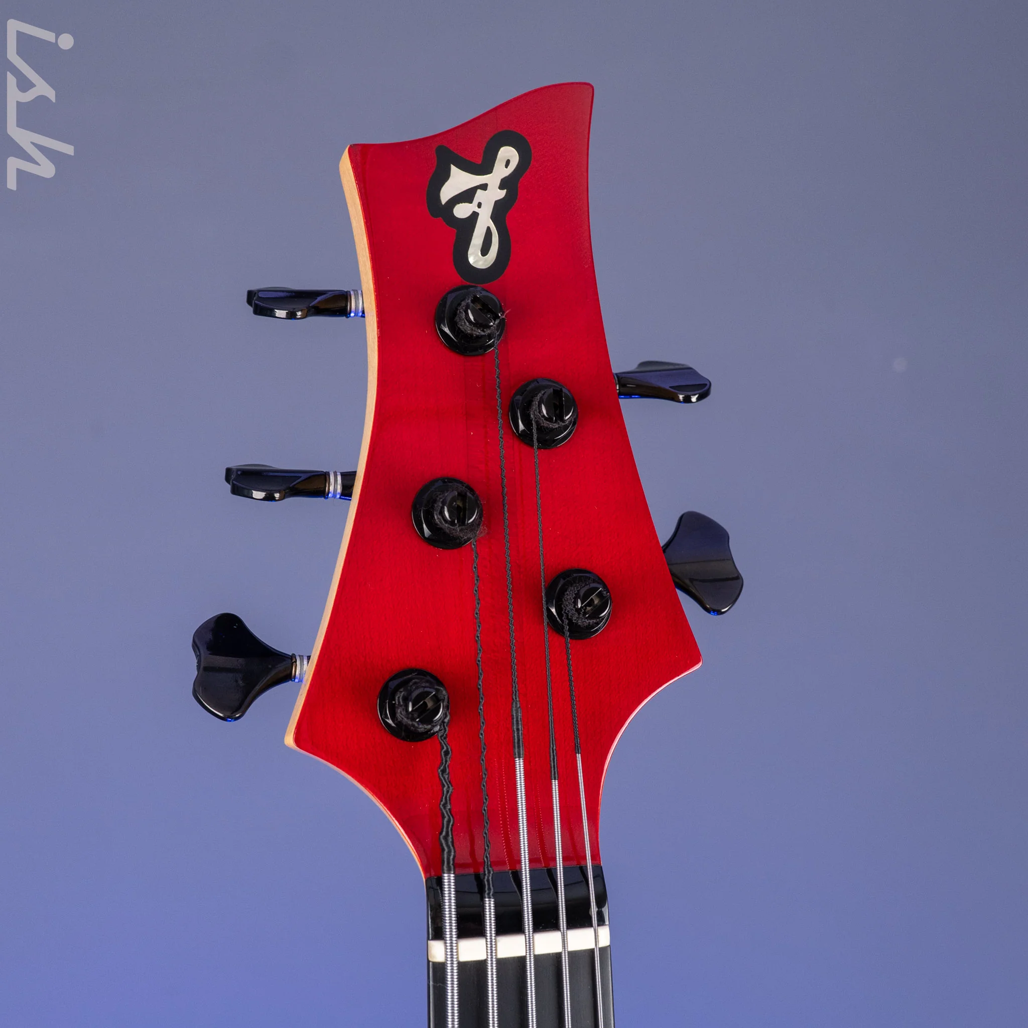 2004 F Bass BNF5 Fretless Transparent Red - Image 11