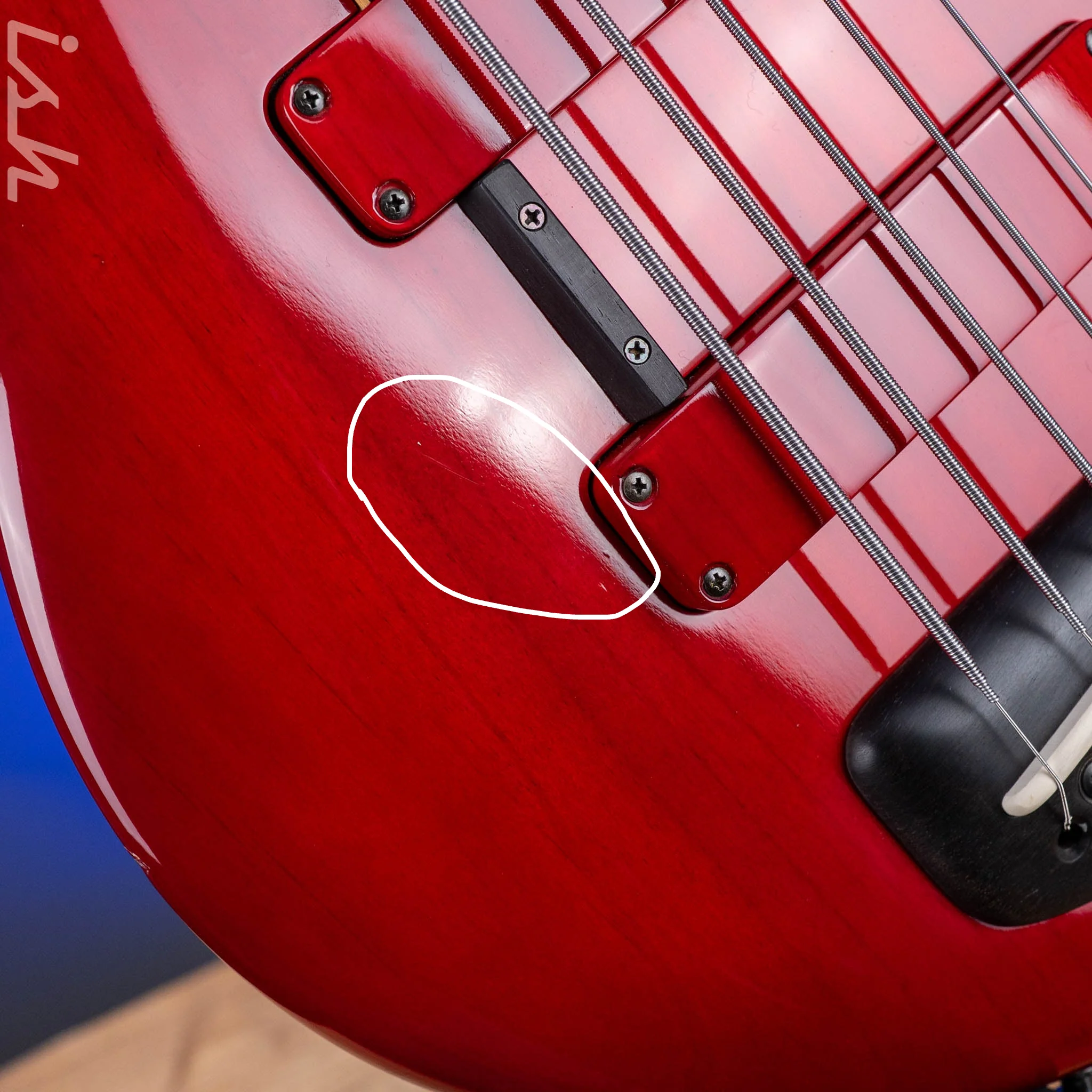 2004 F Bass BNF5 Fretless Transparent Red - Image 9